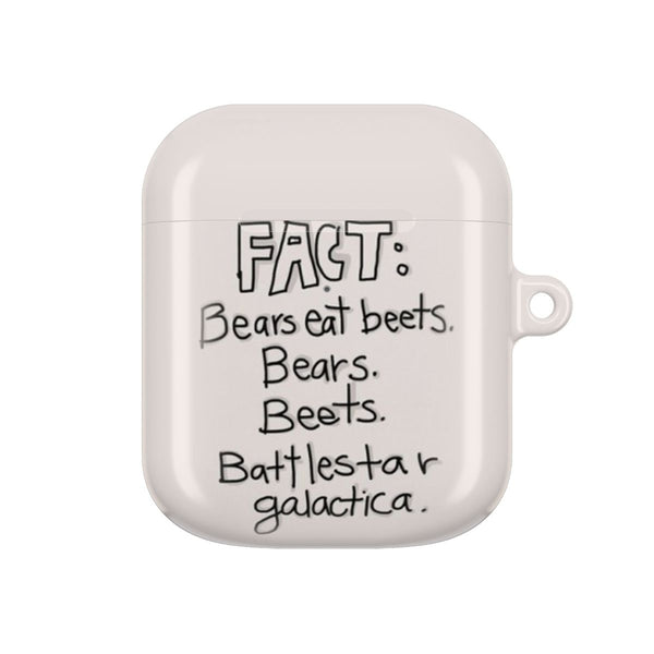 Fact - Bears Eat Beets - Bears, Beets, Battlestar Galactica AirPods case — AirPods 1