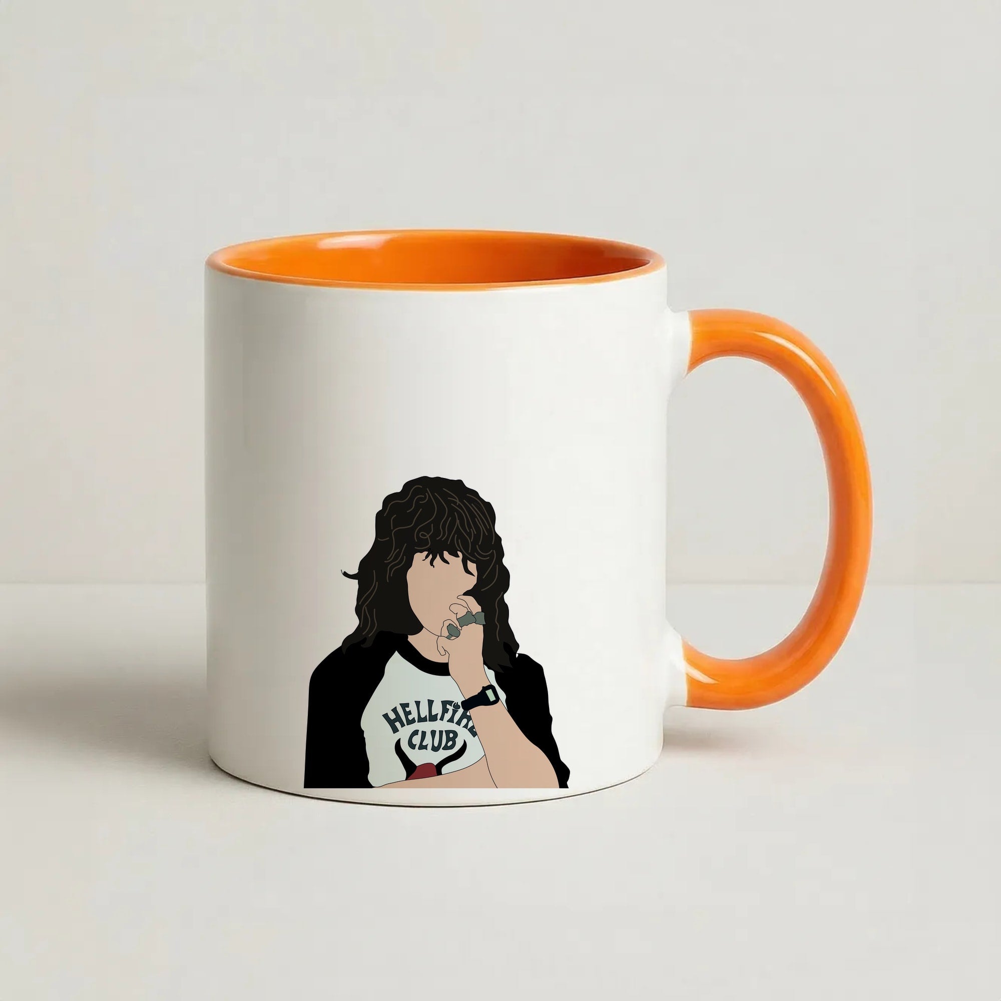 Eddie Munson Hellfire Coffee Orange Mug