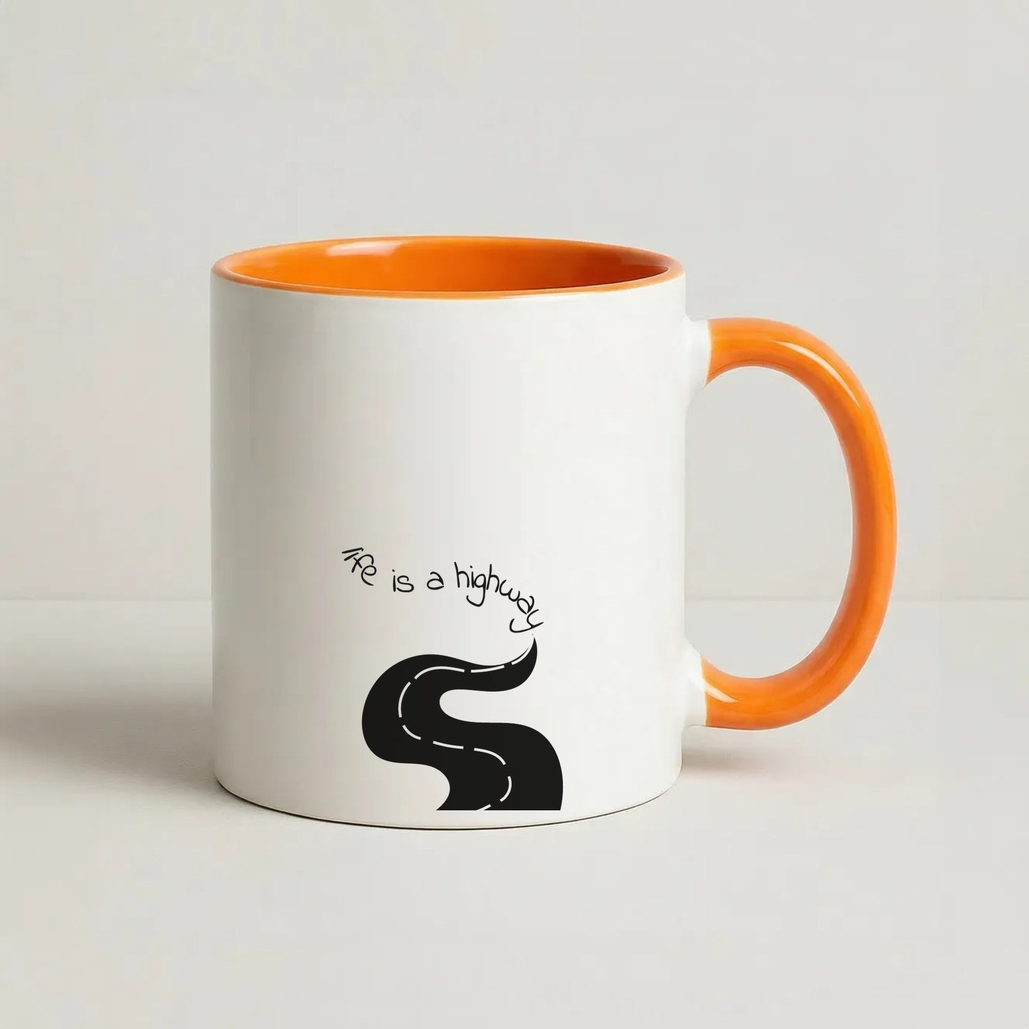 Life Is A Highway - Cars Coffee Orange Mug