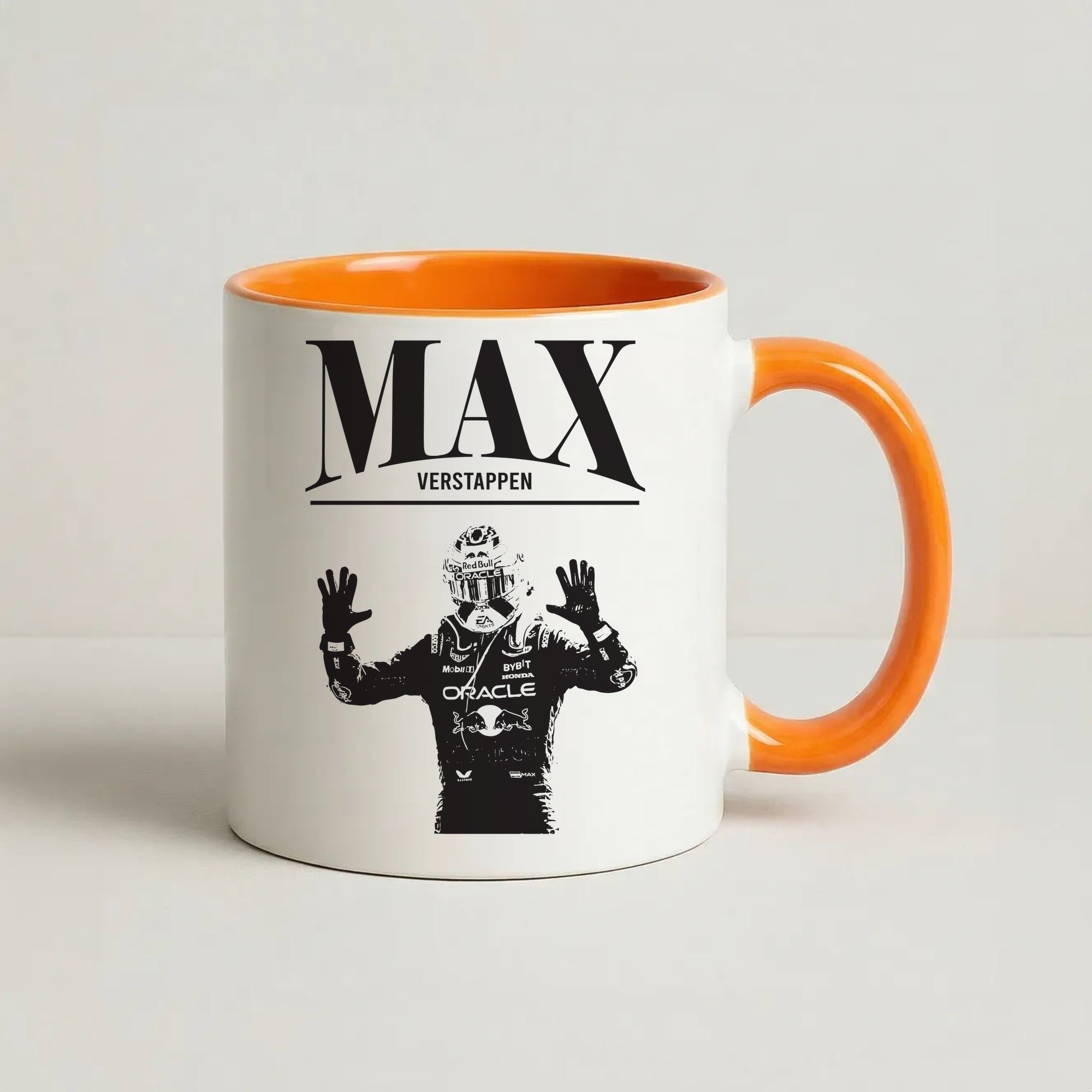 Max Blue And Red Coffee Orange Mug