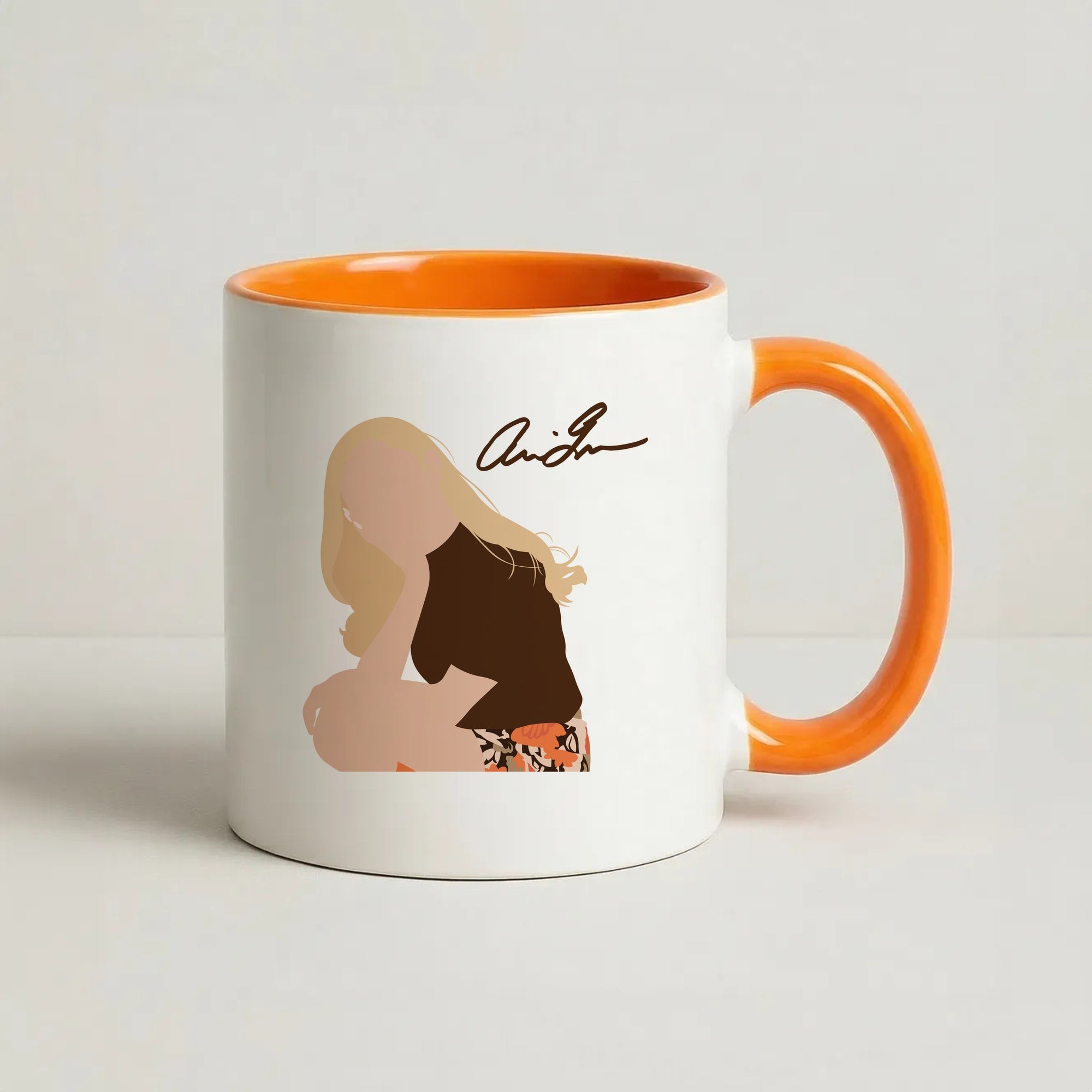 Vintage Pose Coffee Orange Mug