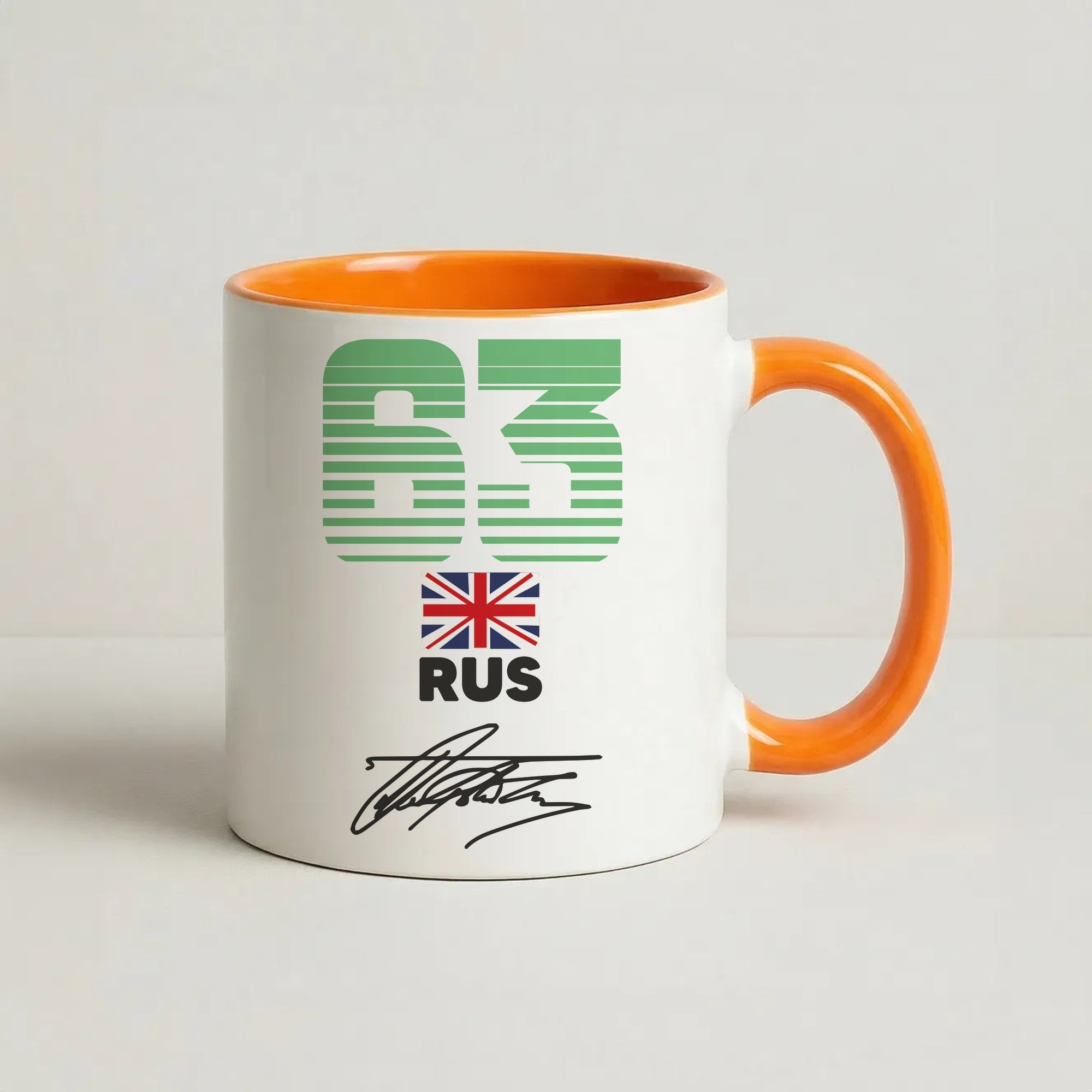 George Russel - F1 Coffee Orange Mug