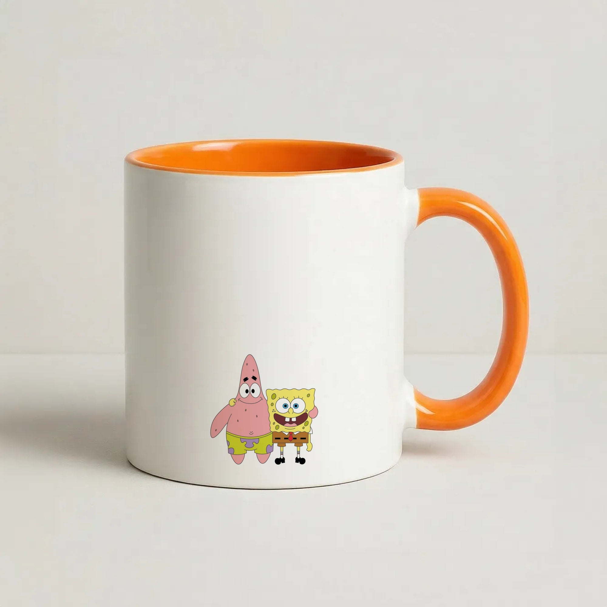 Patrick And Sponge Coffee Orange Mug