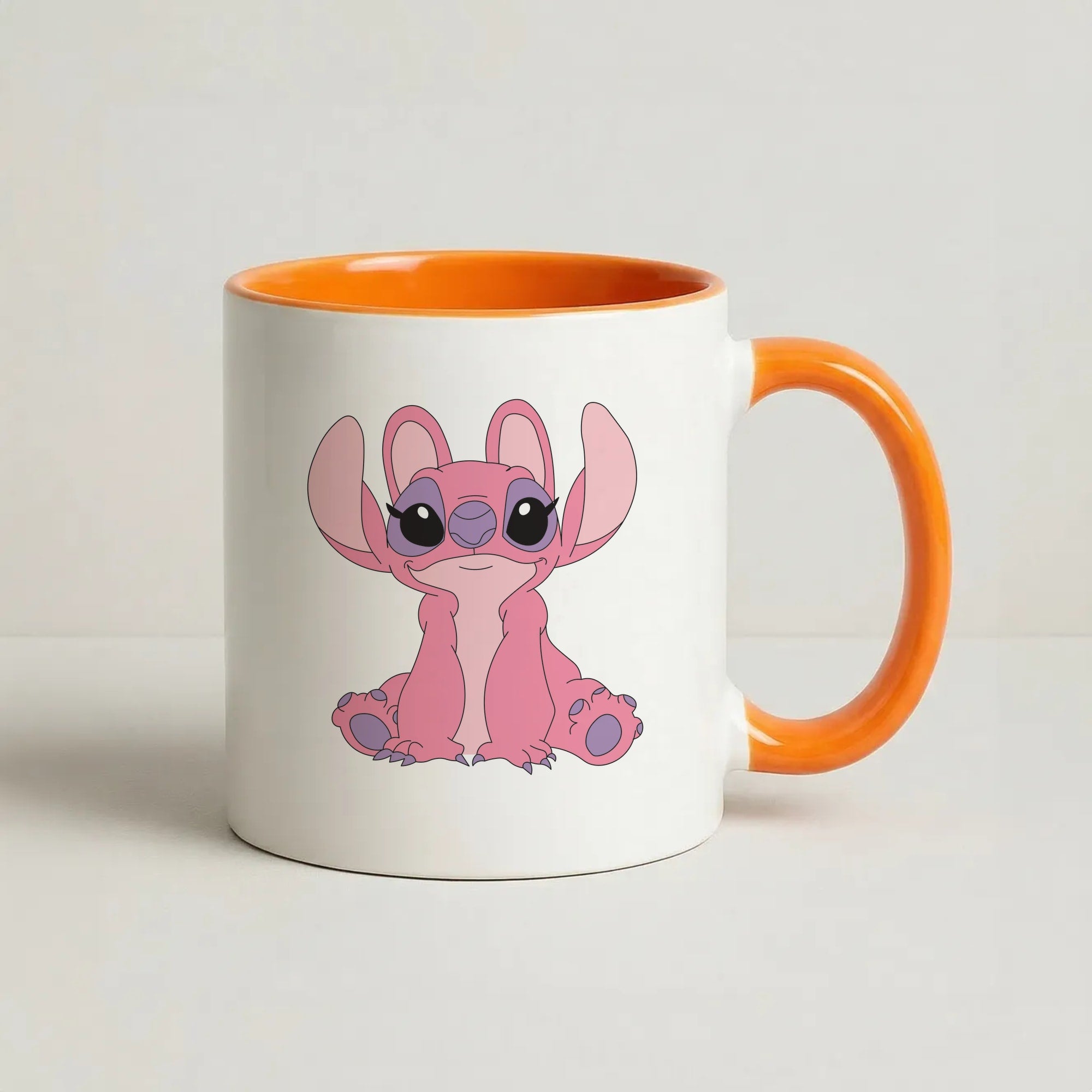 Sitting Down - Black Alien Coffee Orange Mug