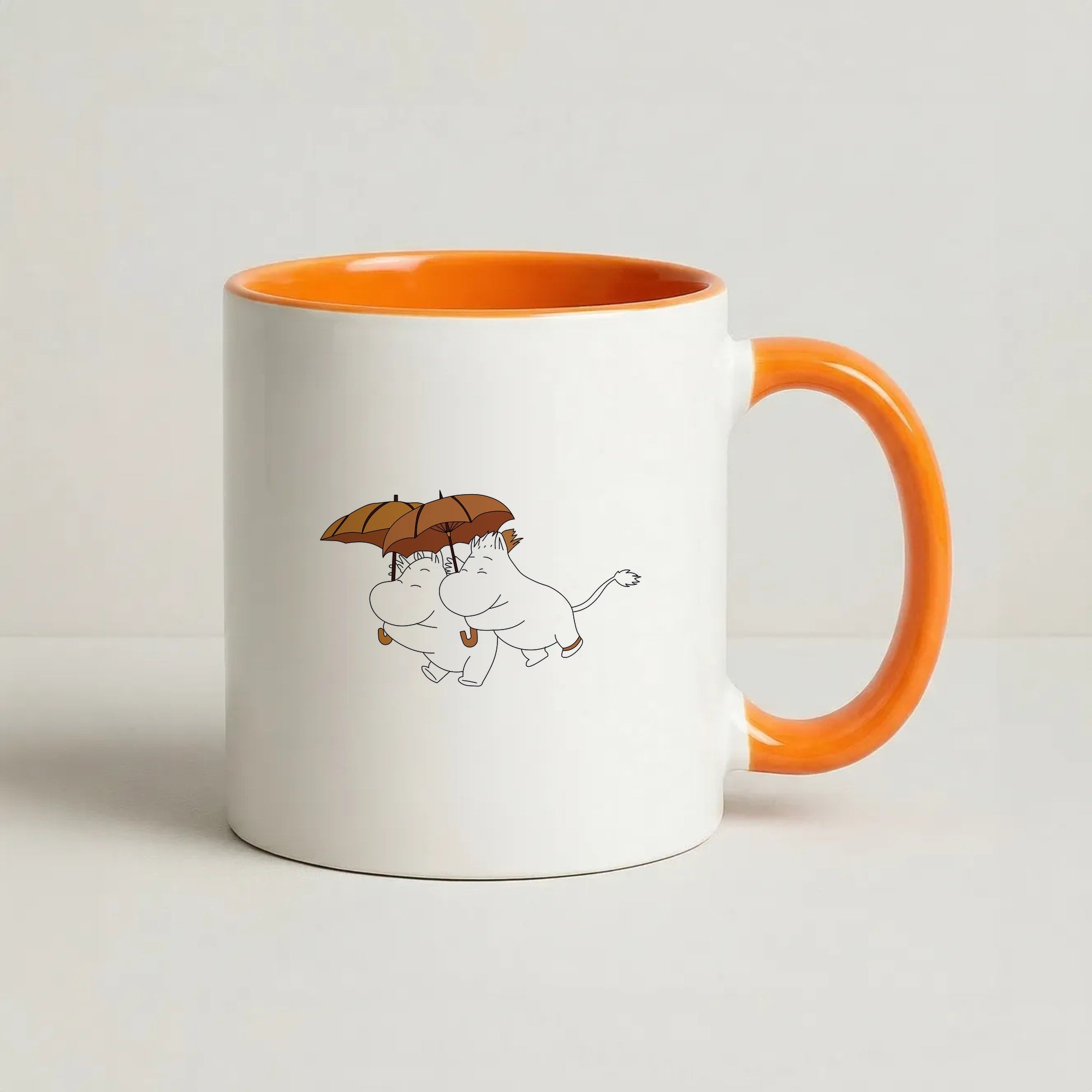Moom Umbrellas Coffee Orange Mug