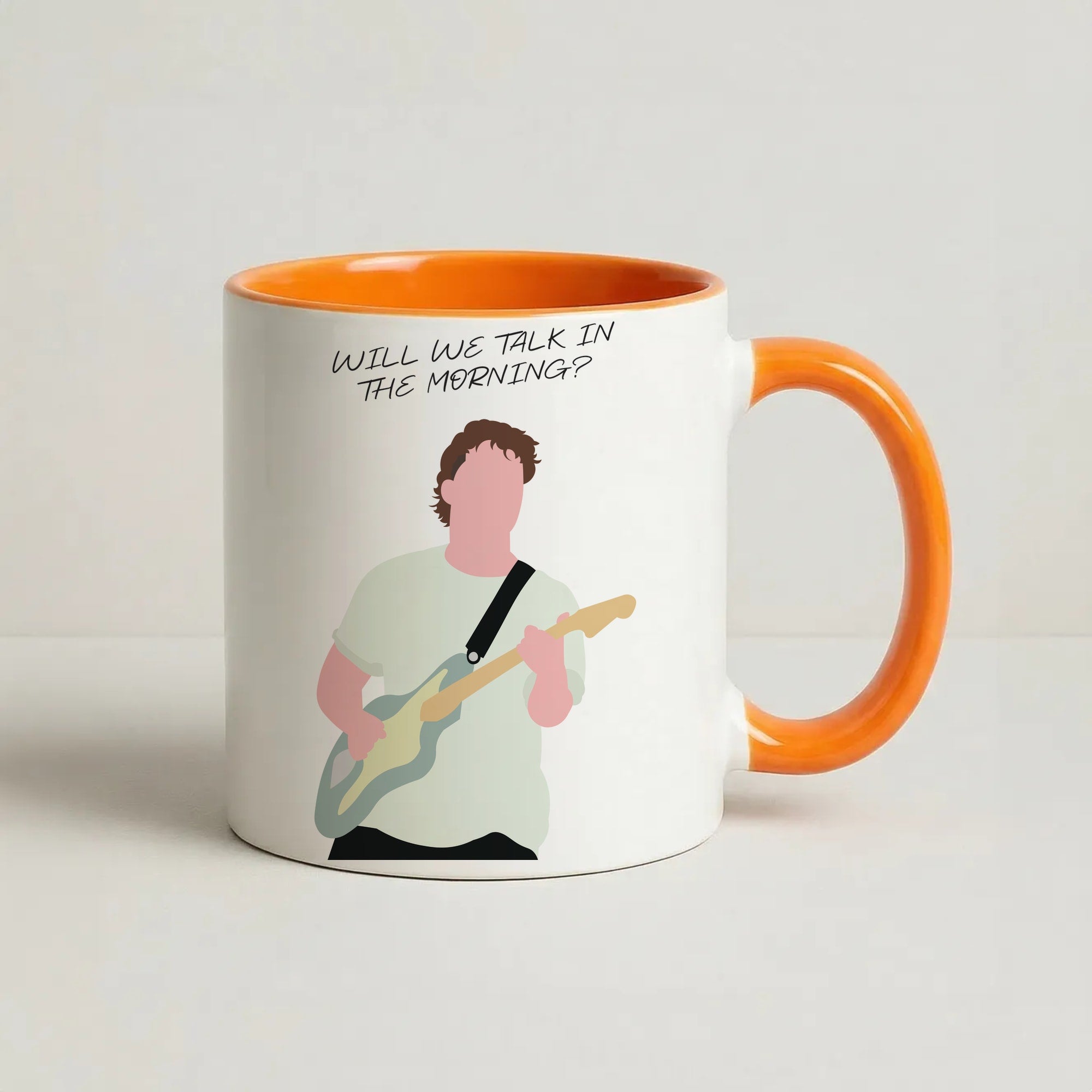 Will We Talk In The Morning Yellow Coffee Orange Mug