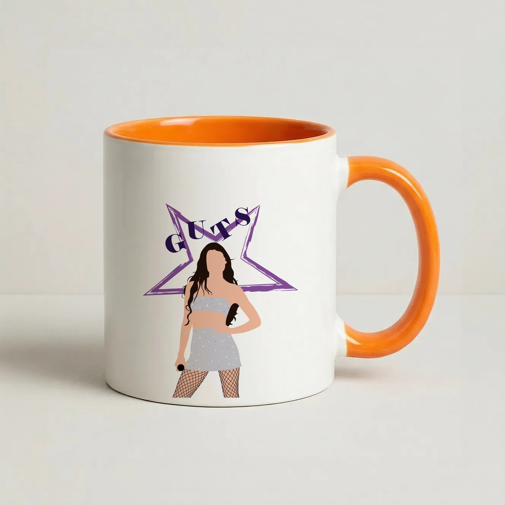 Dark Purple Olivia Coffee Orange Mug