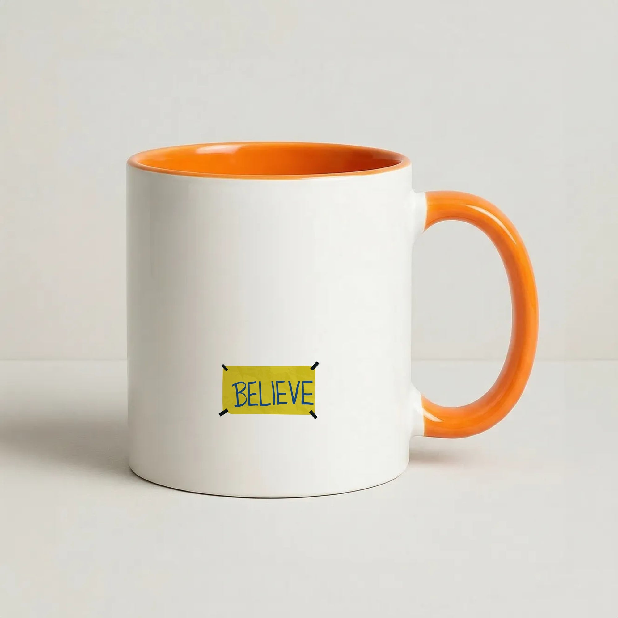 Believe Coffee Orange Mug