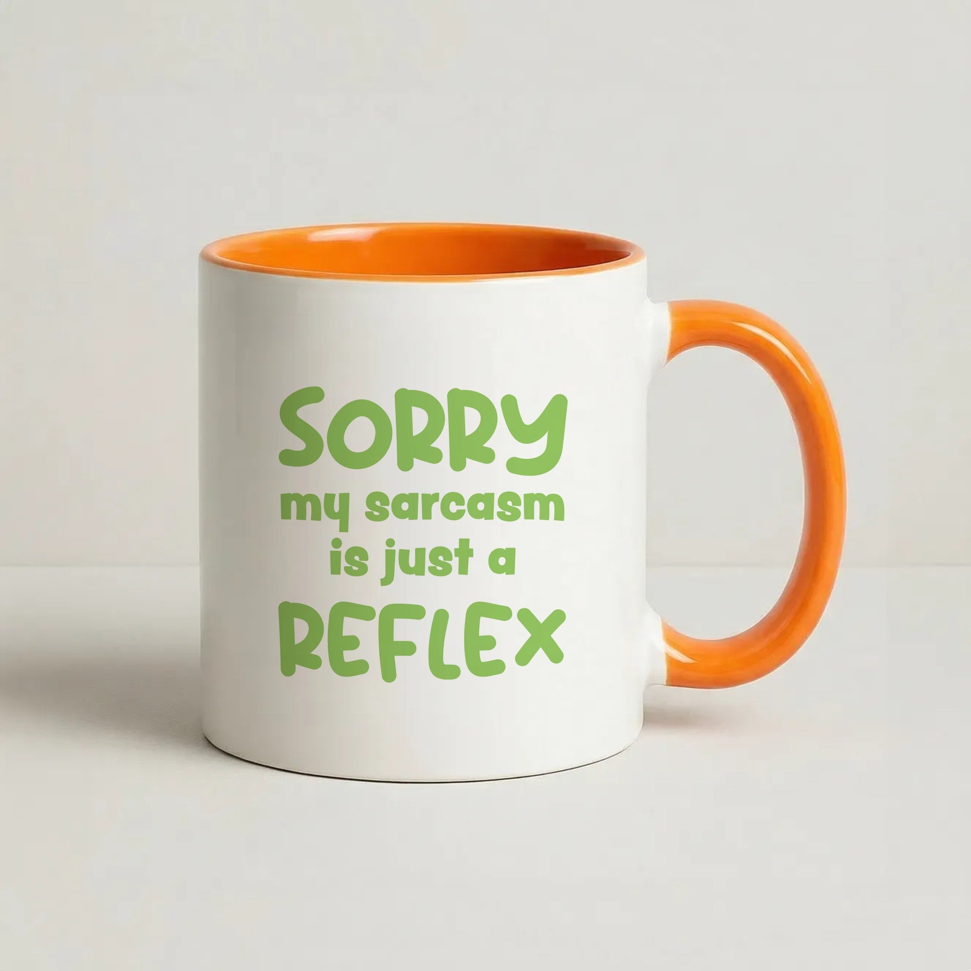 Sorry My Sarcasm Coffee Orange Mug