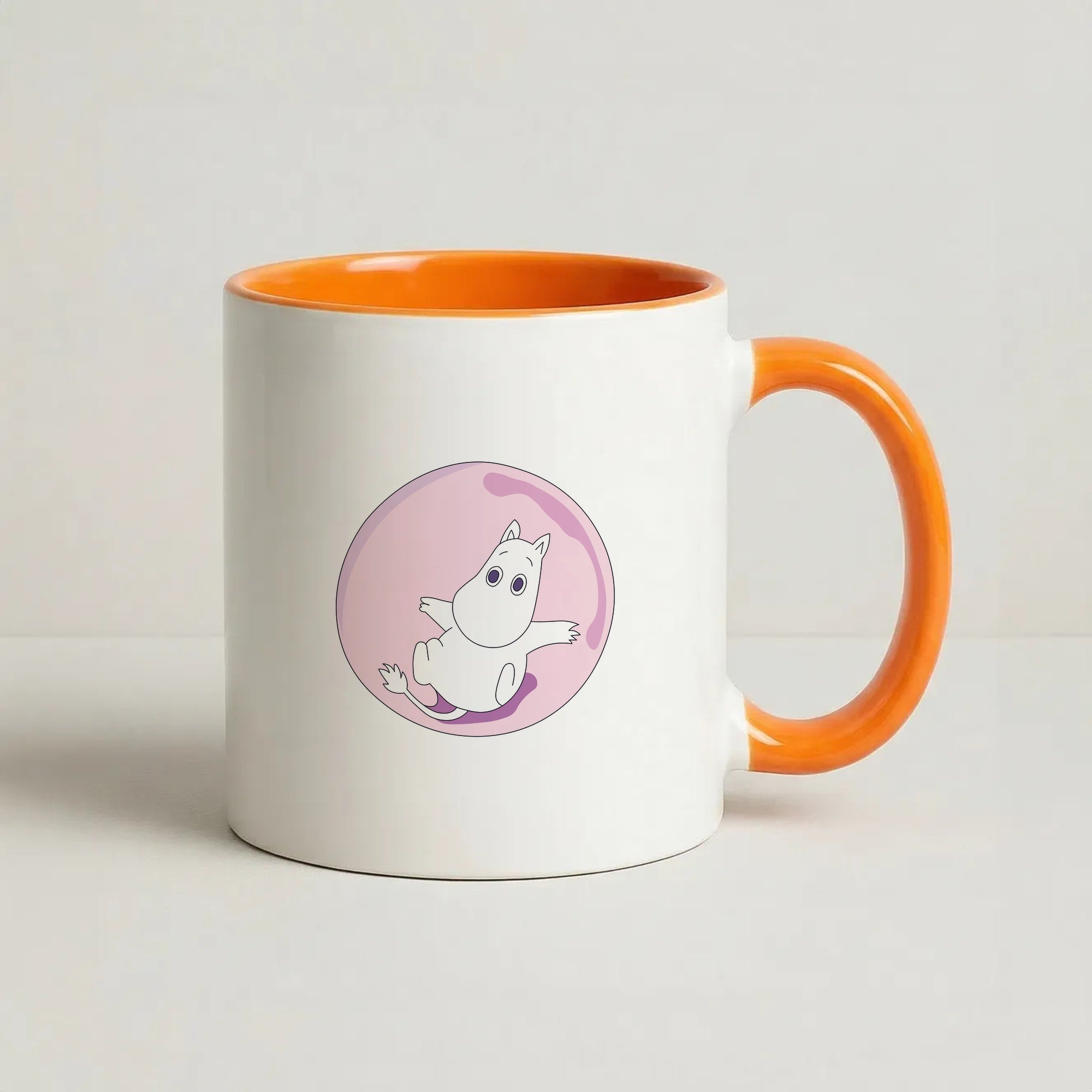 Moomin In A Black Bubble Coffee Orange Mug