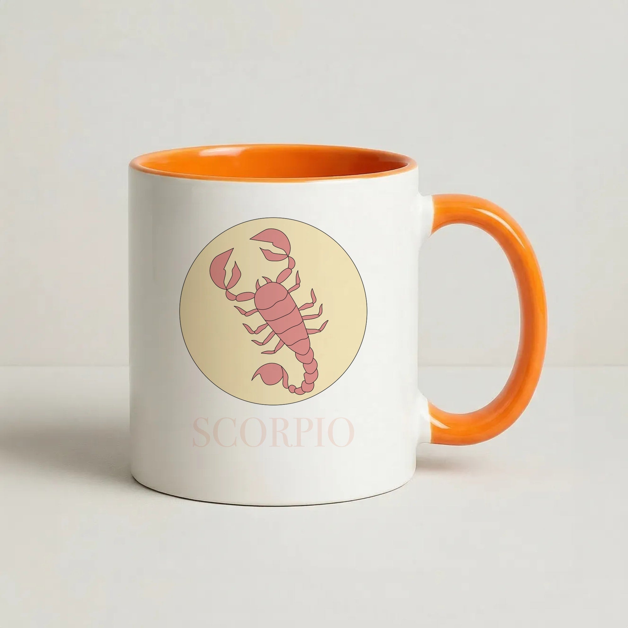Scorpio - Tarot Cards Coffee Orange Mug