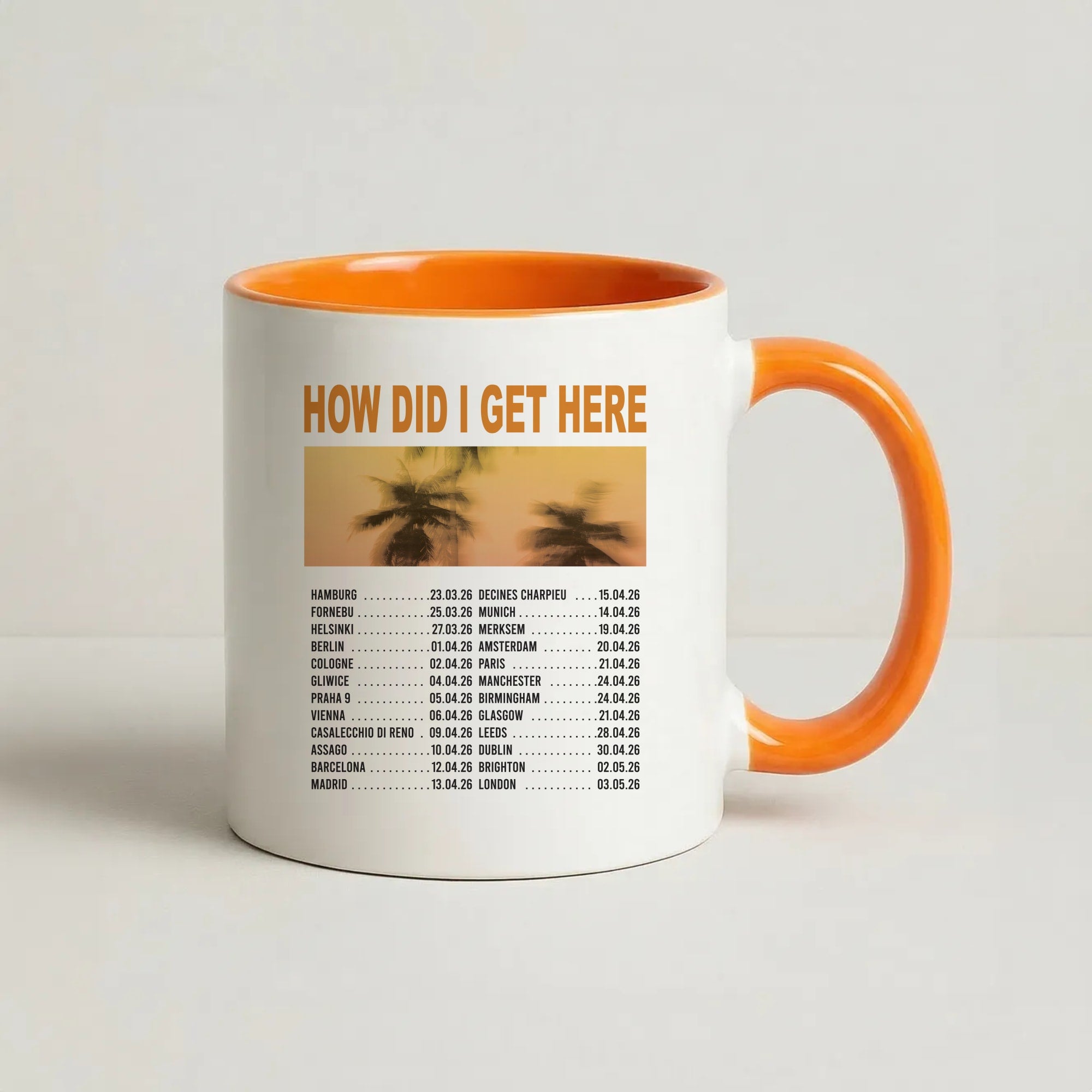 HDIGH Tour 2026 Coffee Orange Mug