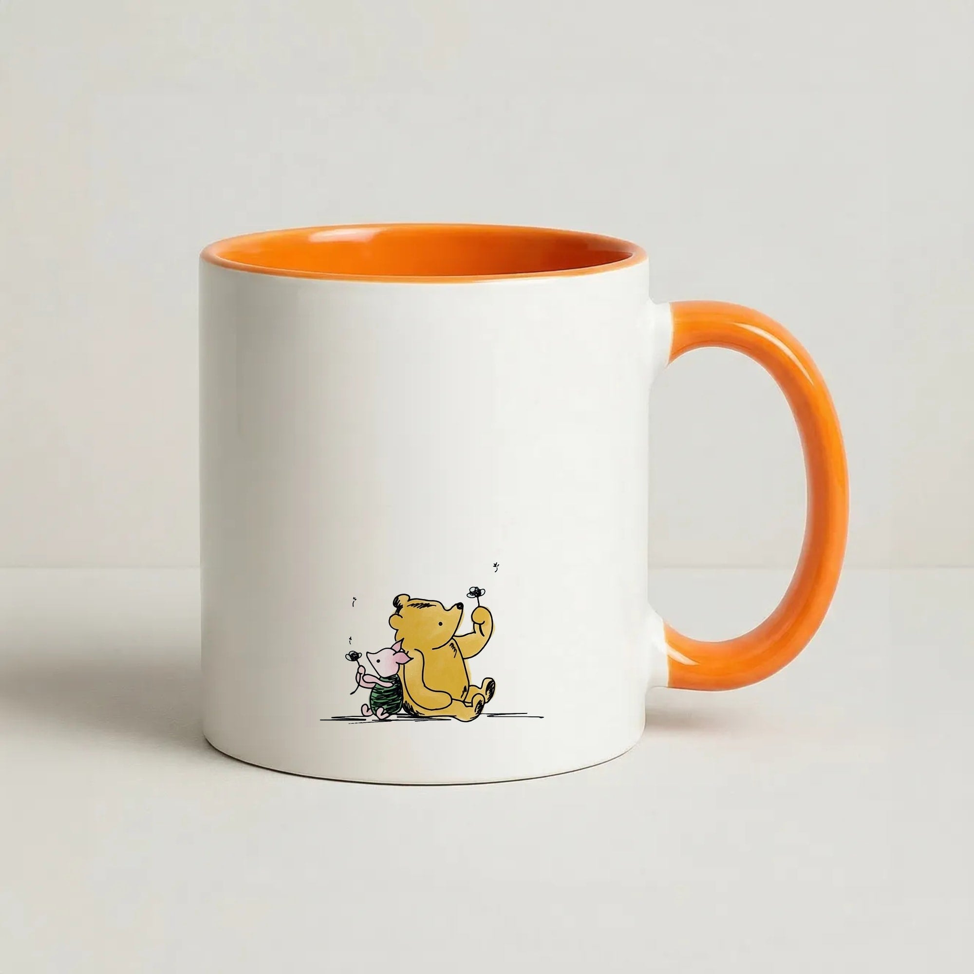 Winnie & Pig Coffee Orange Mug