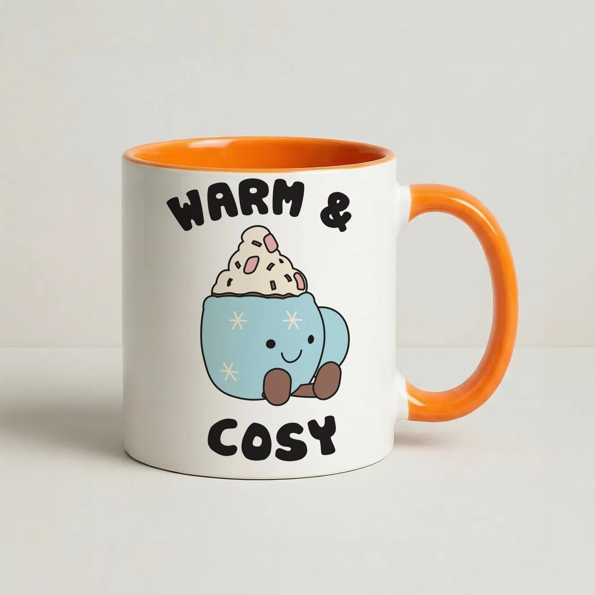 Hot Cocoa Plush Quote Coffee Orange Mug