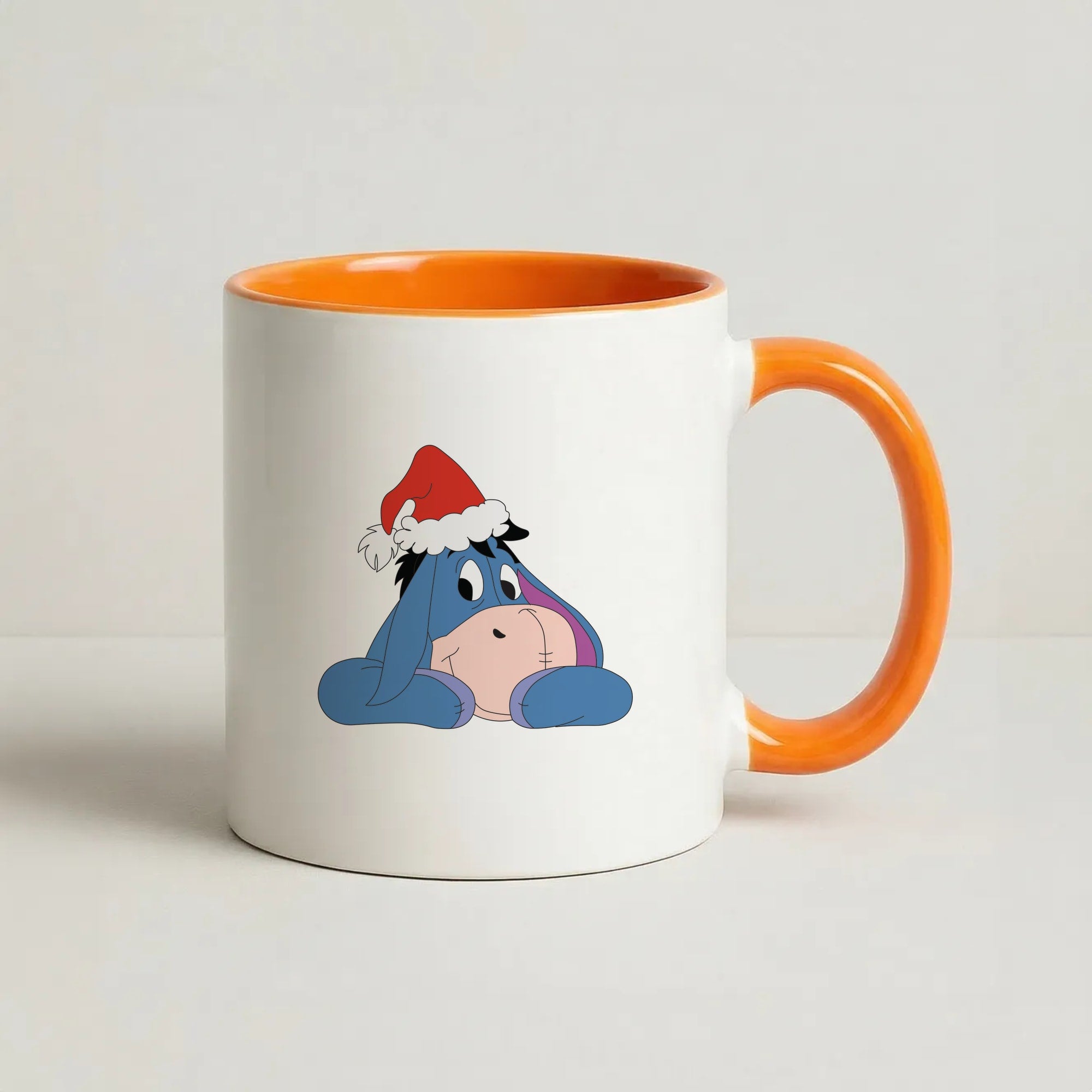 Donkey Pattern Christmas Coffee Orange Mug
