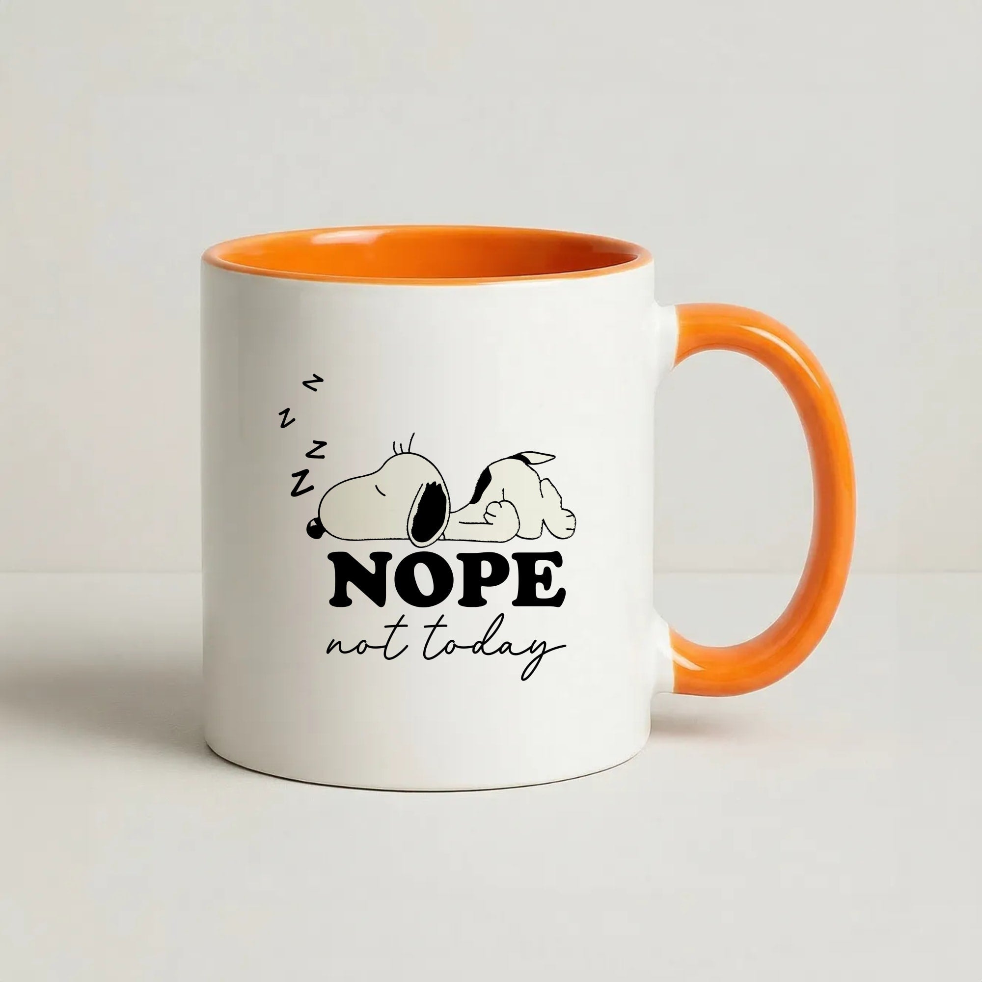 Nope, Not Today Coffee Orange Mug