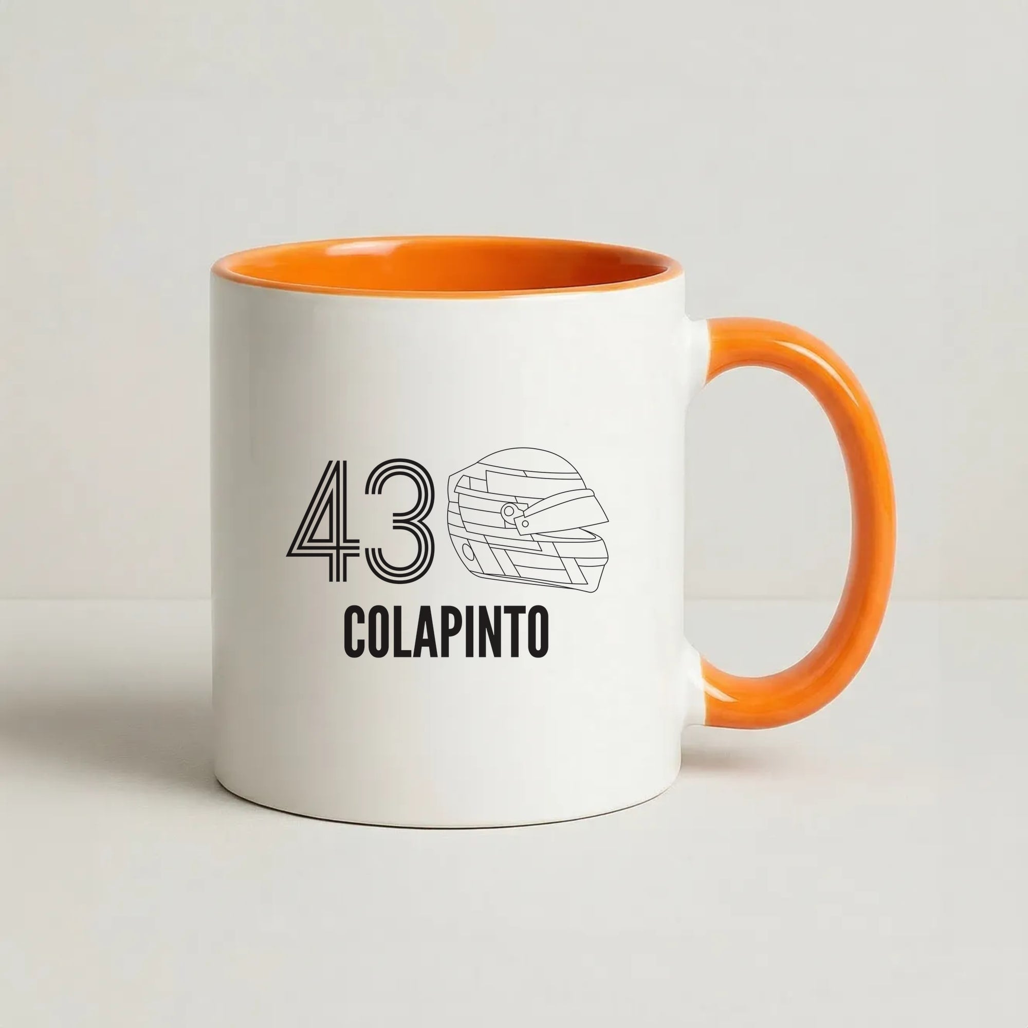 Colapinto Helmet 2026 Coffee Orange Mug