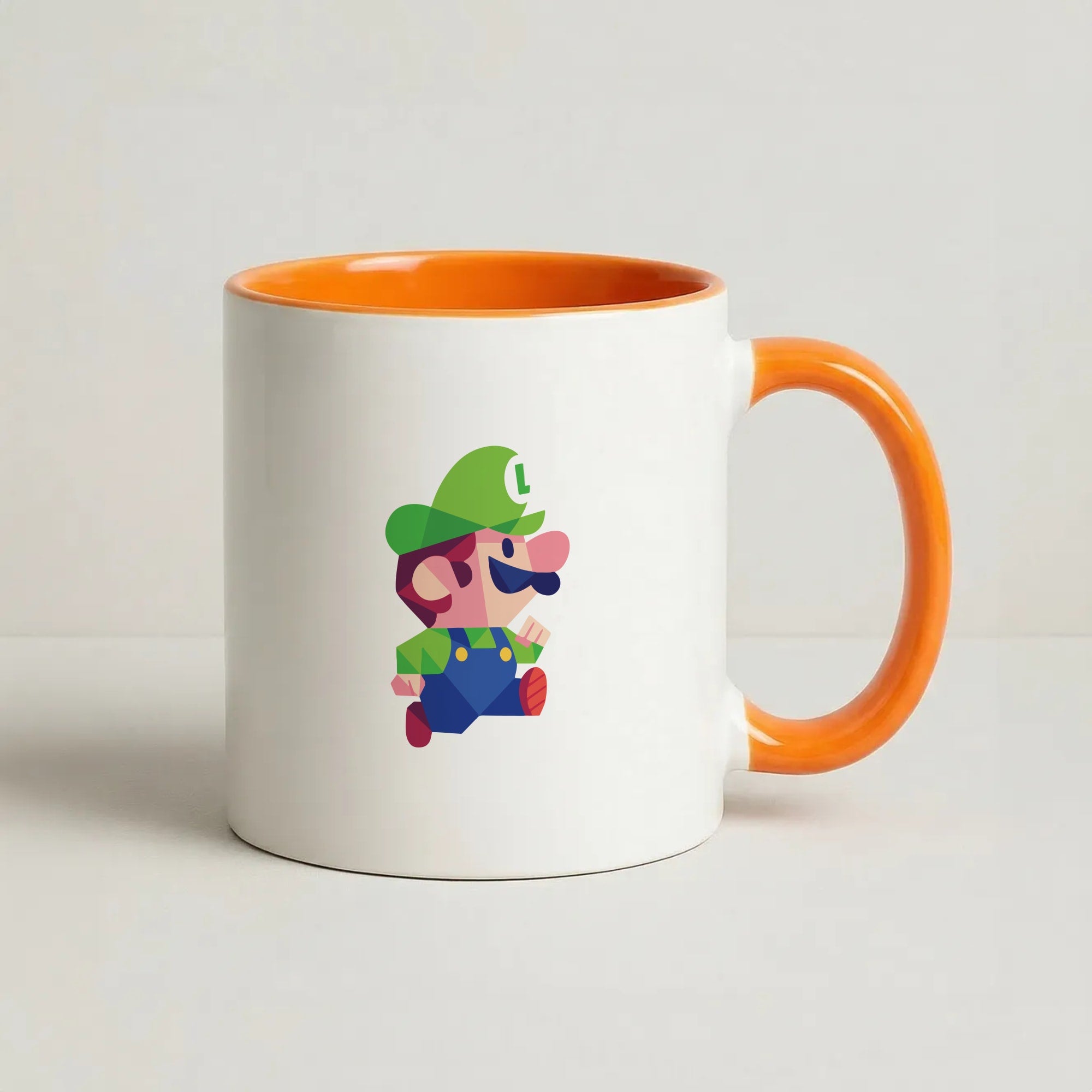 Running Luigi - Mario Coffee Orange Mug