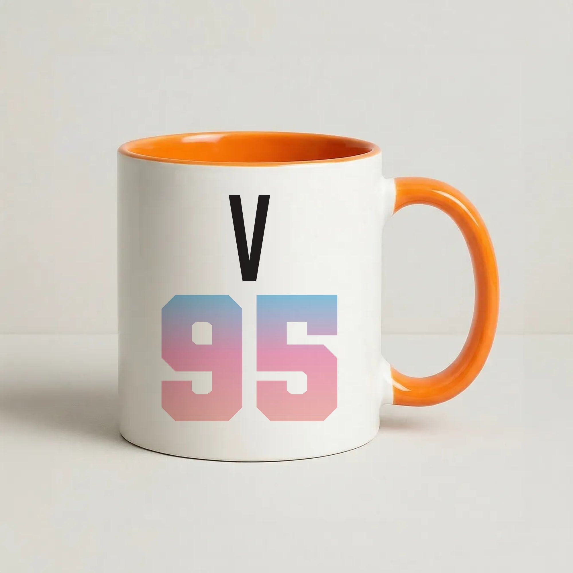 V 95 Coffee Orange Mug