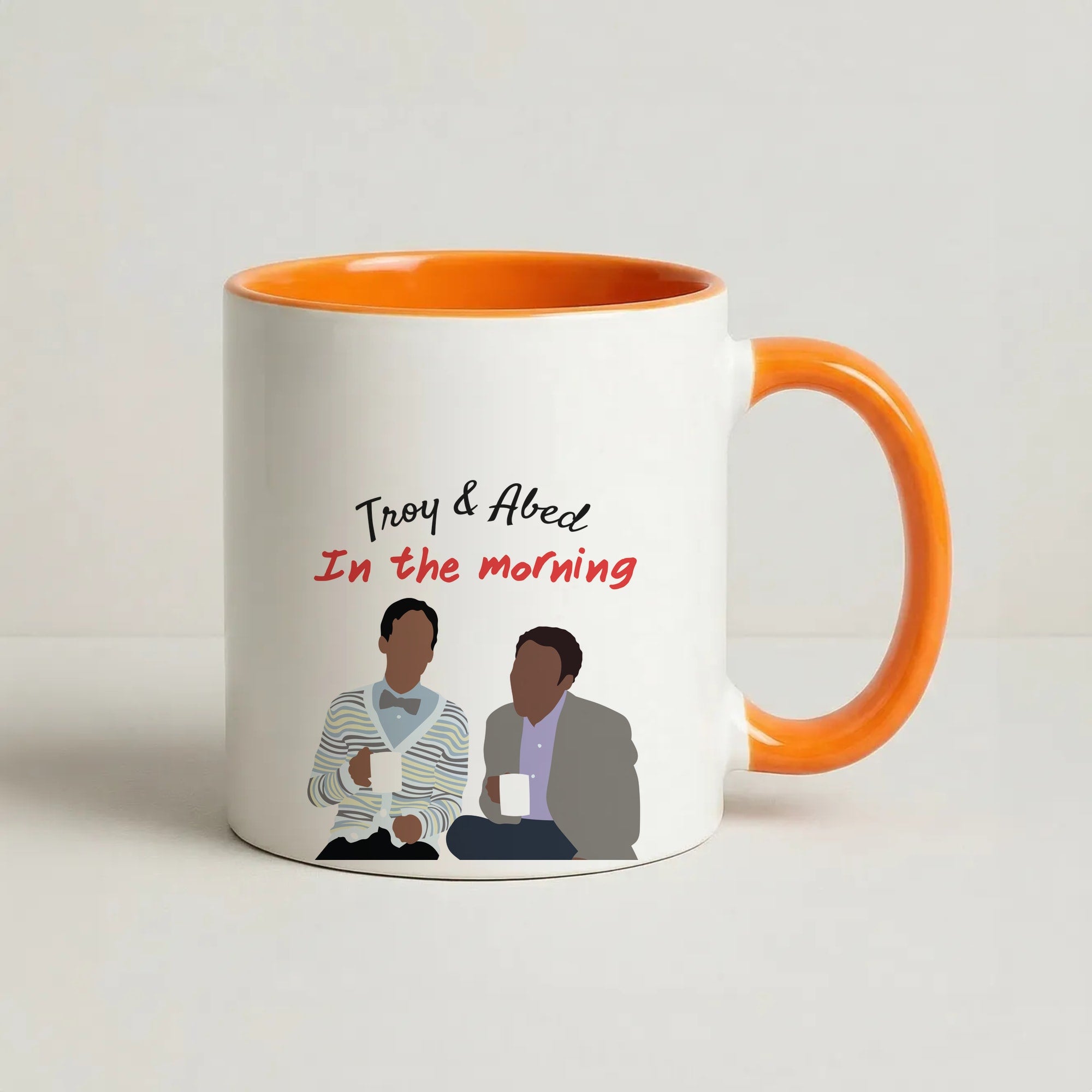Troy And Abed In The Morning - Community Coffee Orange Mug