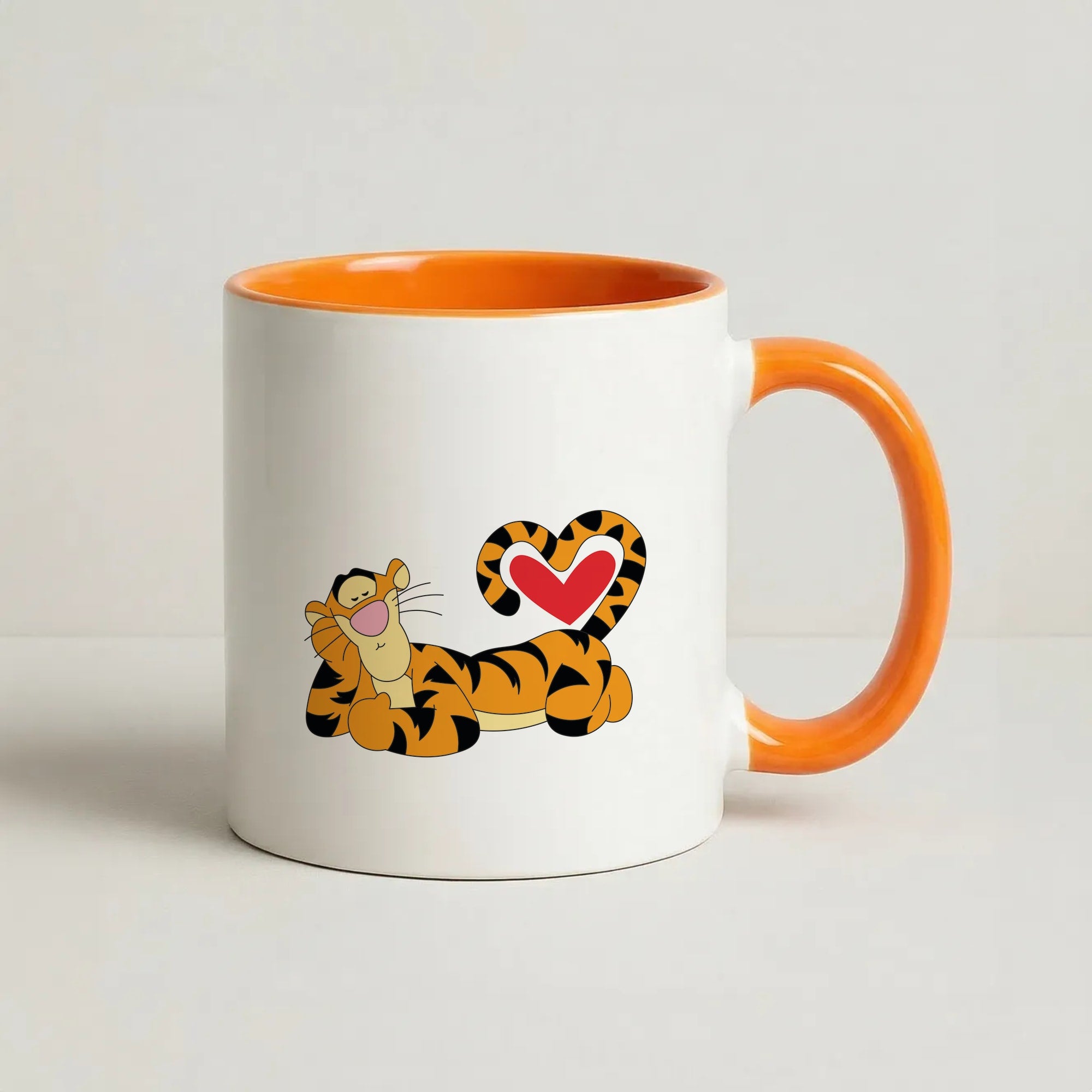 Tiger Valentine's Coffee Orange Mug