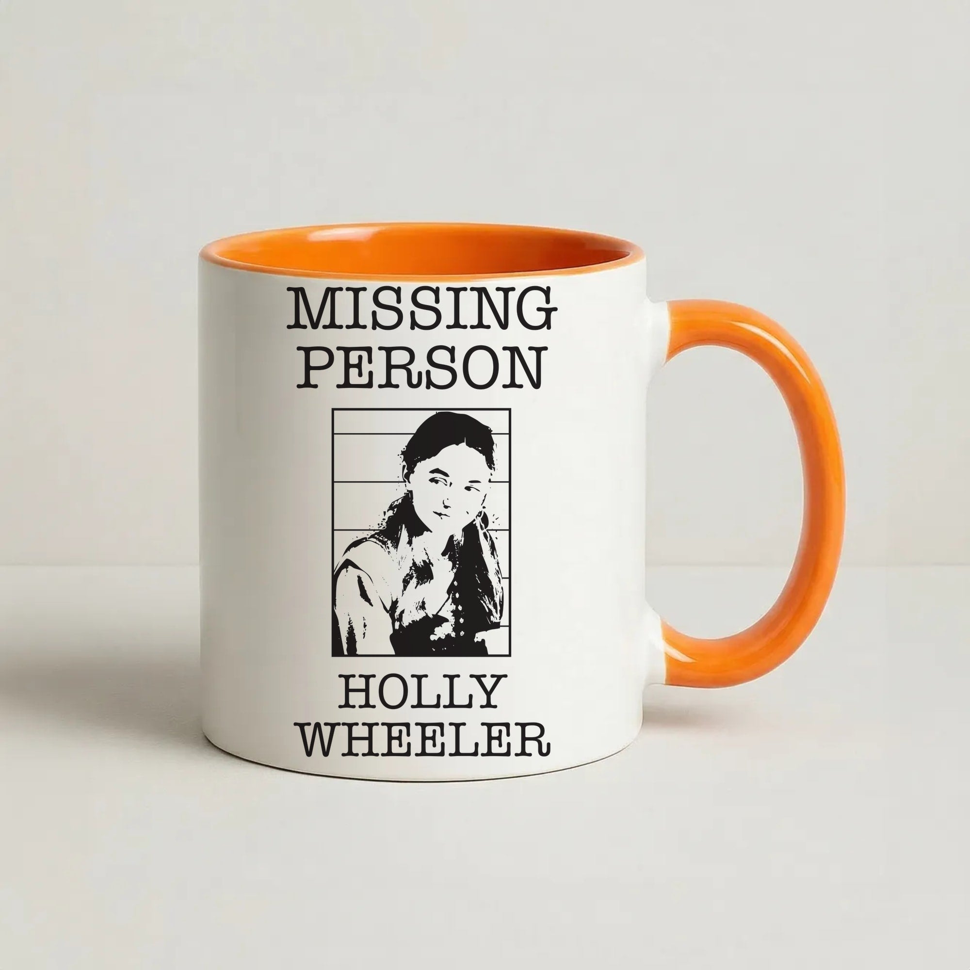 Missing Person Holly Coffee Orange Mug