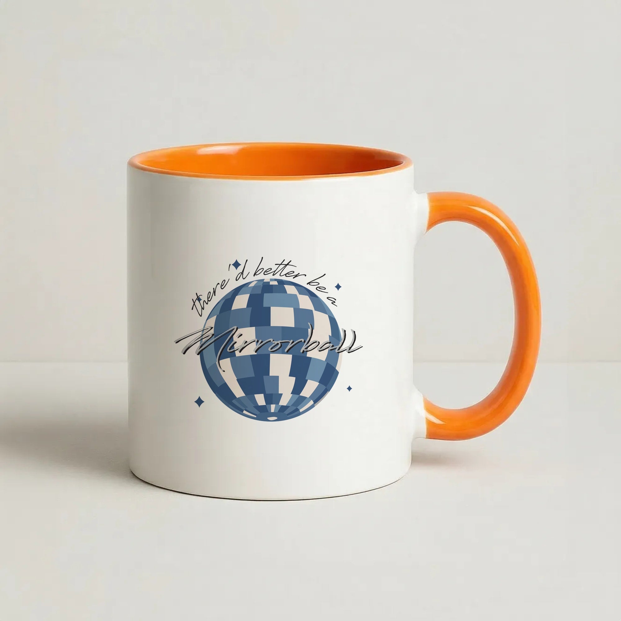 Mirrorball Coffee Orange Mug