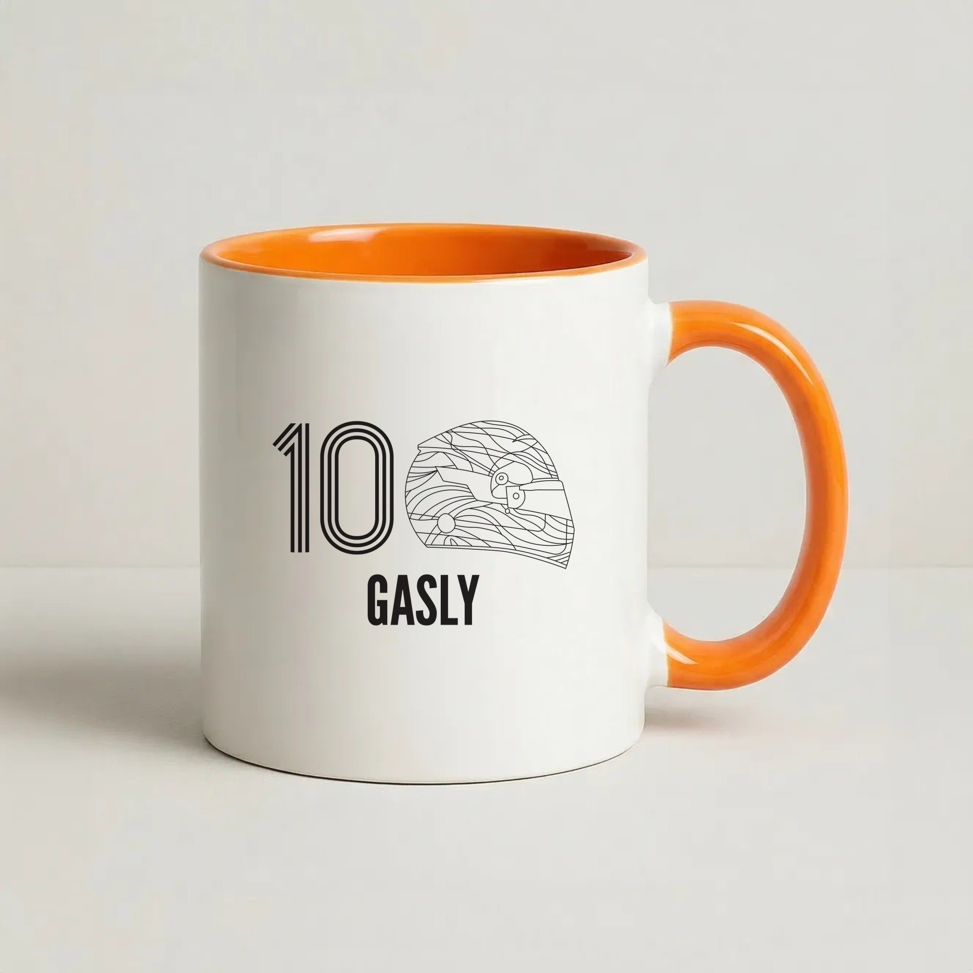 Gasly Helmet 2026 Coffee Orange Mug