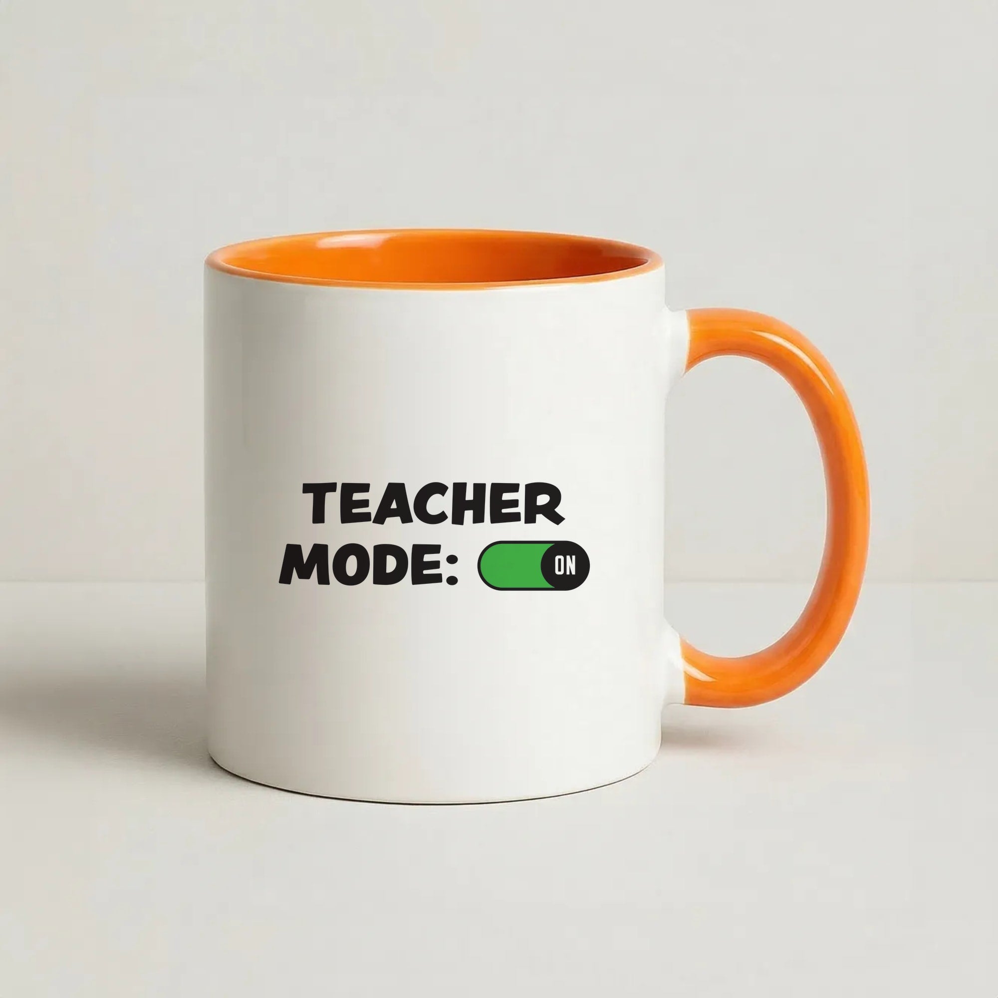 Teacher Mode On Coffee Orange Mug
