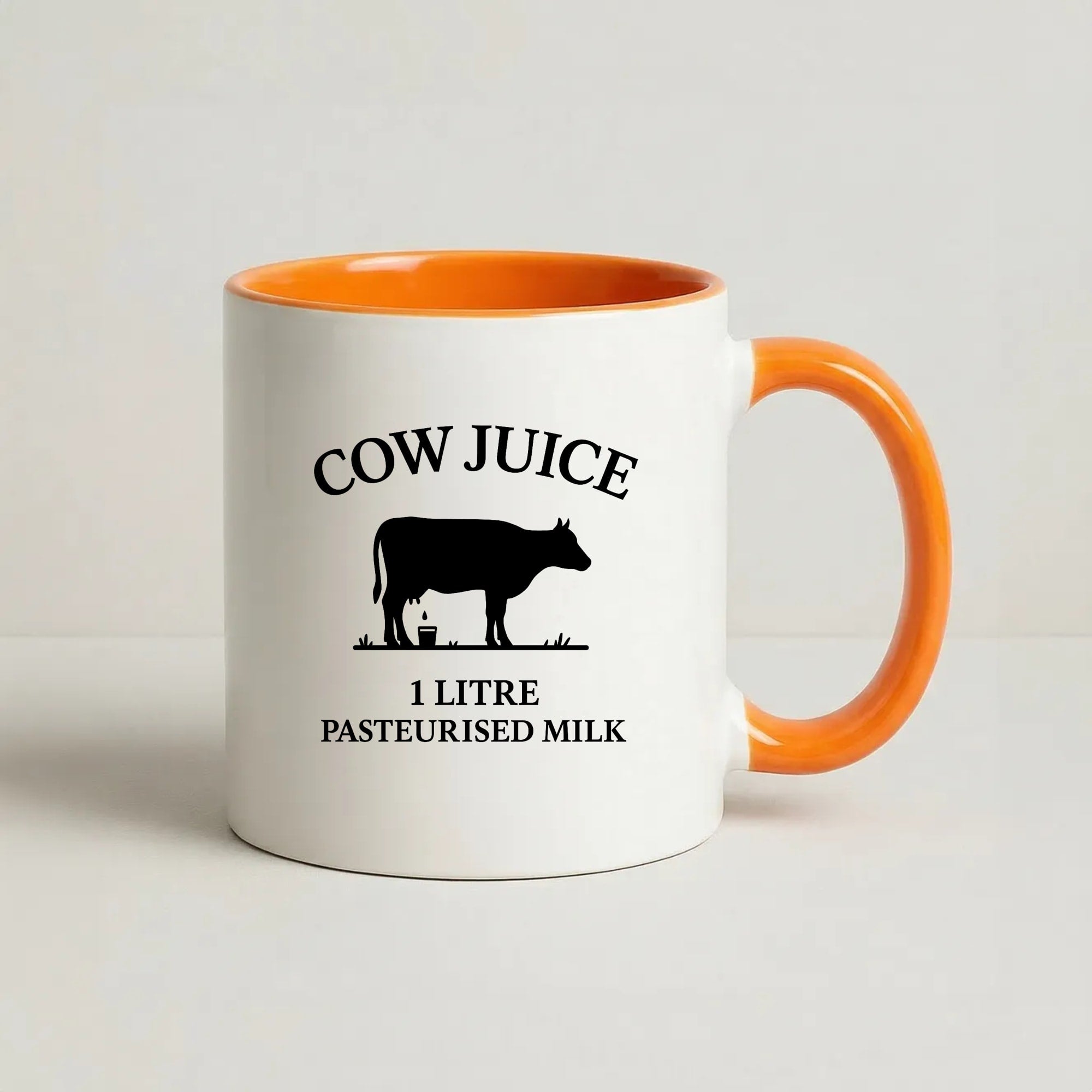 Cow Juice Coffee Orange Mug