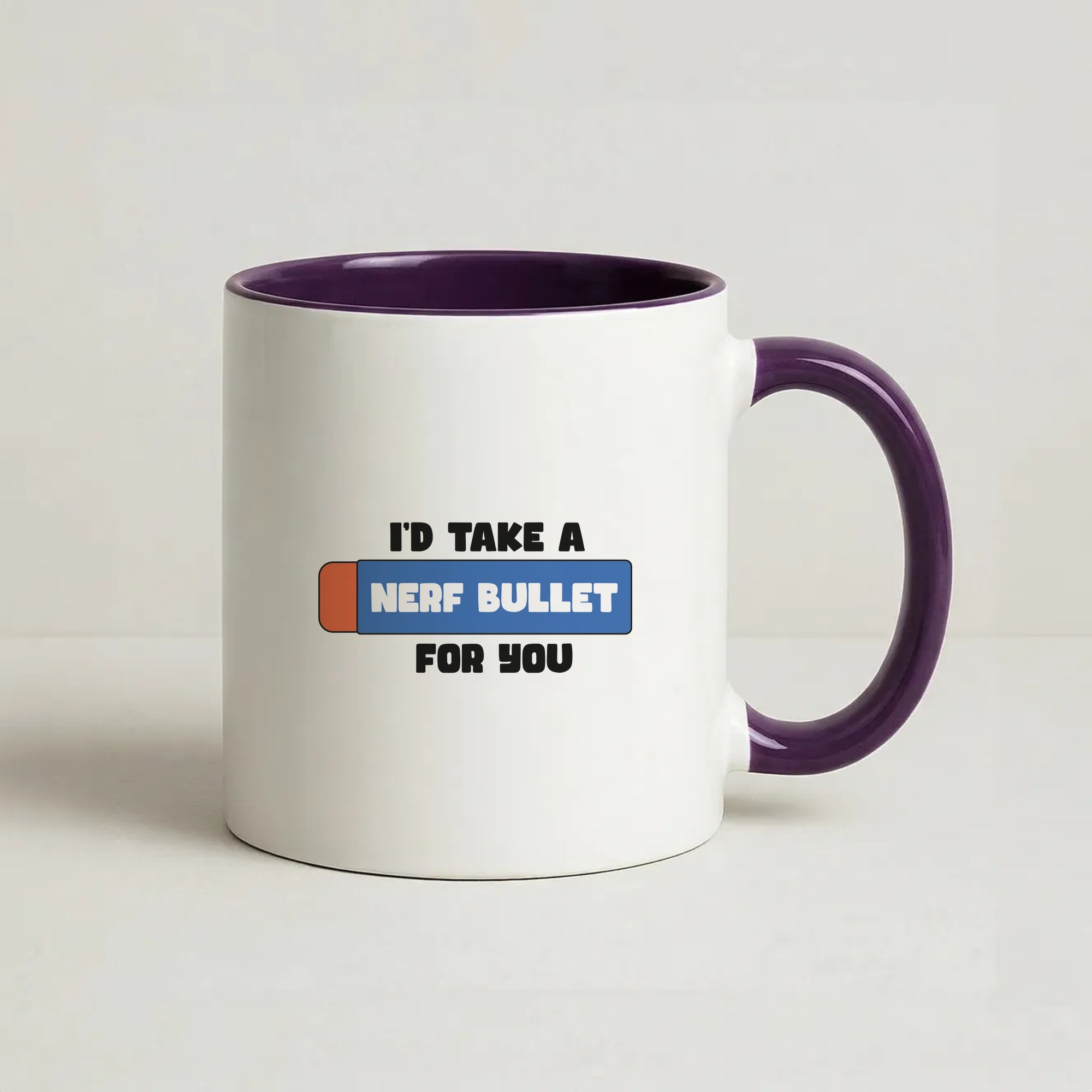 I'd Take A Nerf Bullet For You - Funny Quotes Coffee Purple Mug
