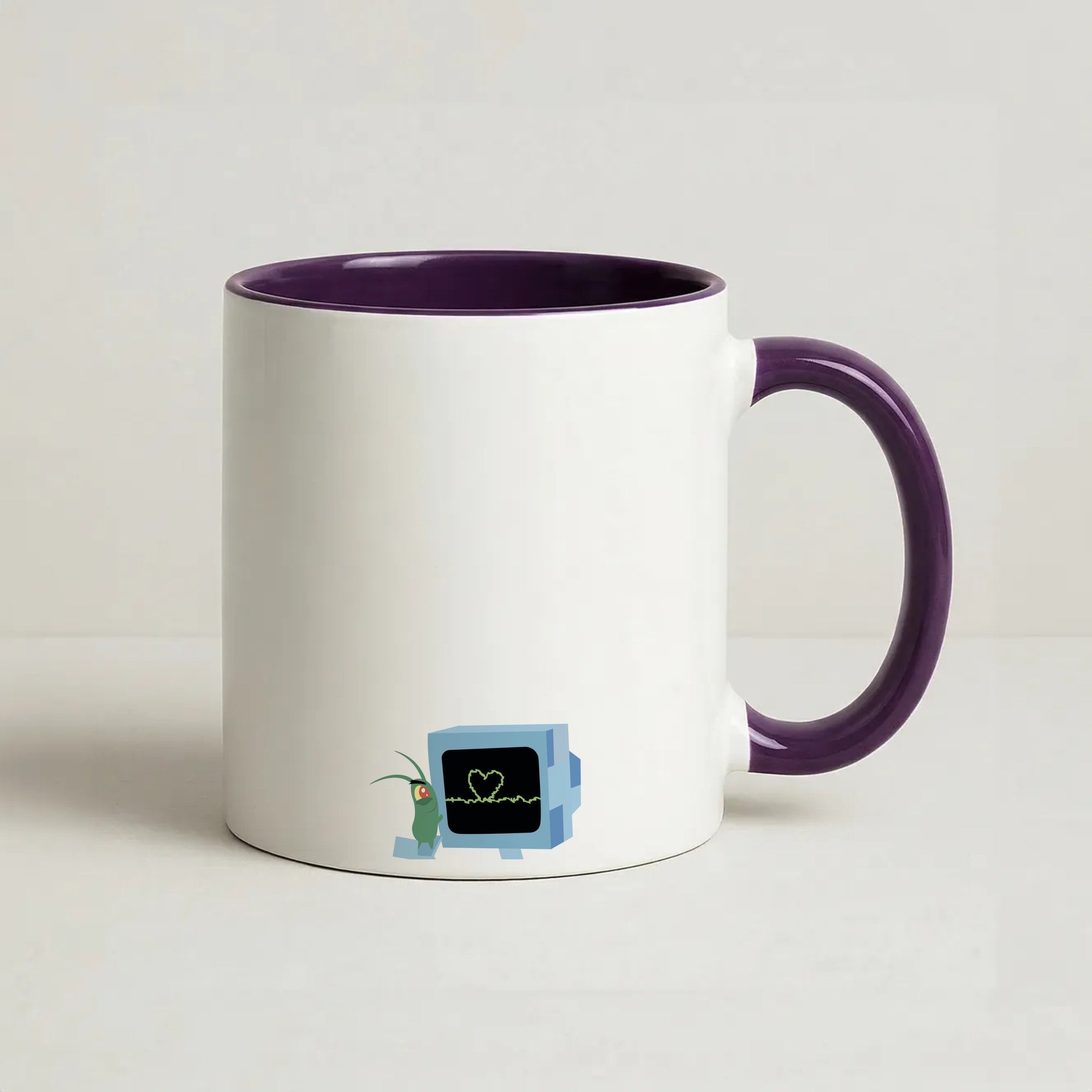 Plankton And Karen Coffee Purple Mug