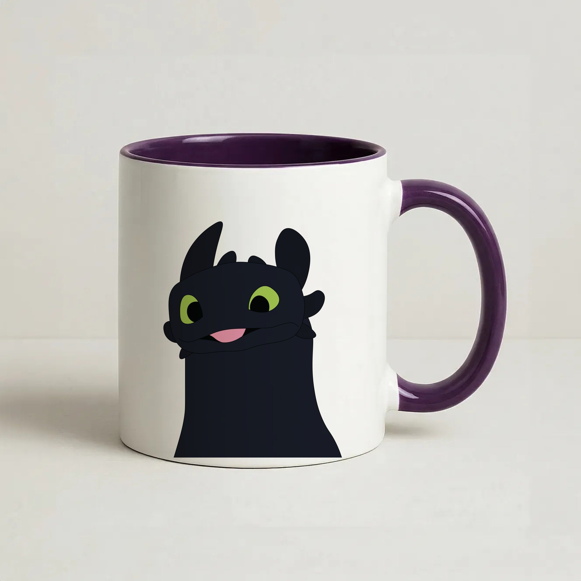 Black Fury Dragon Coffee Purple Mug