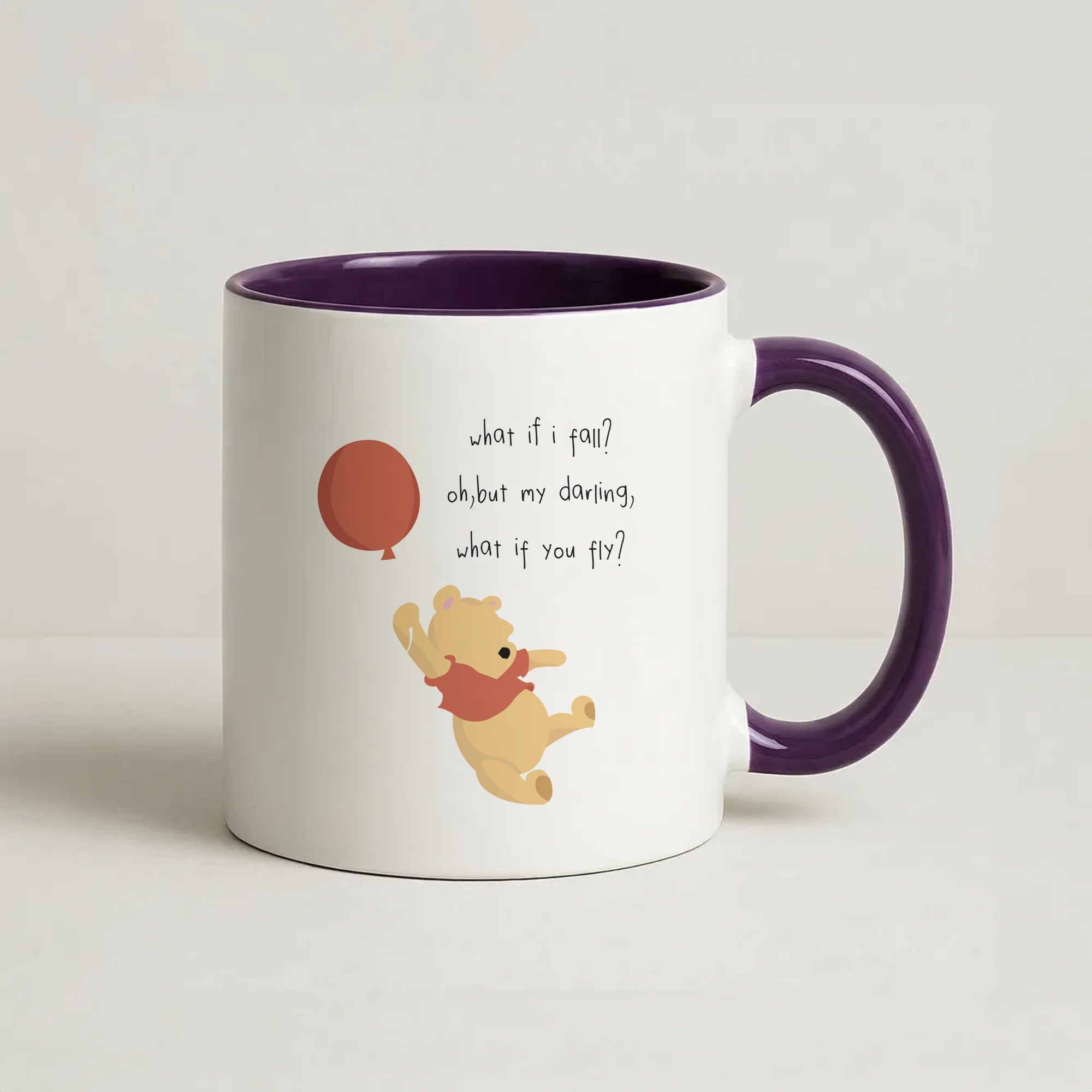 What If I Fail - Winnie Coffee Purple Mug