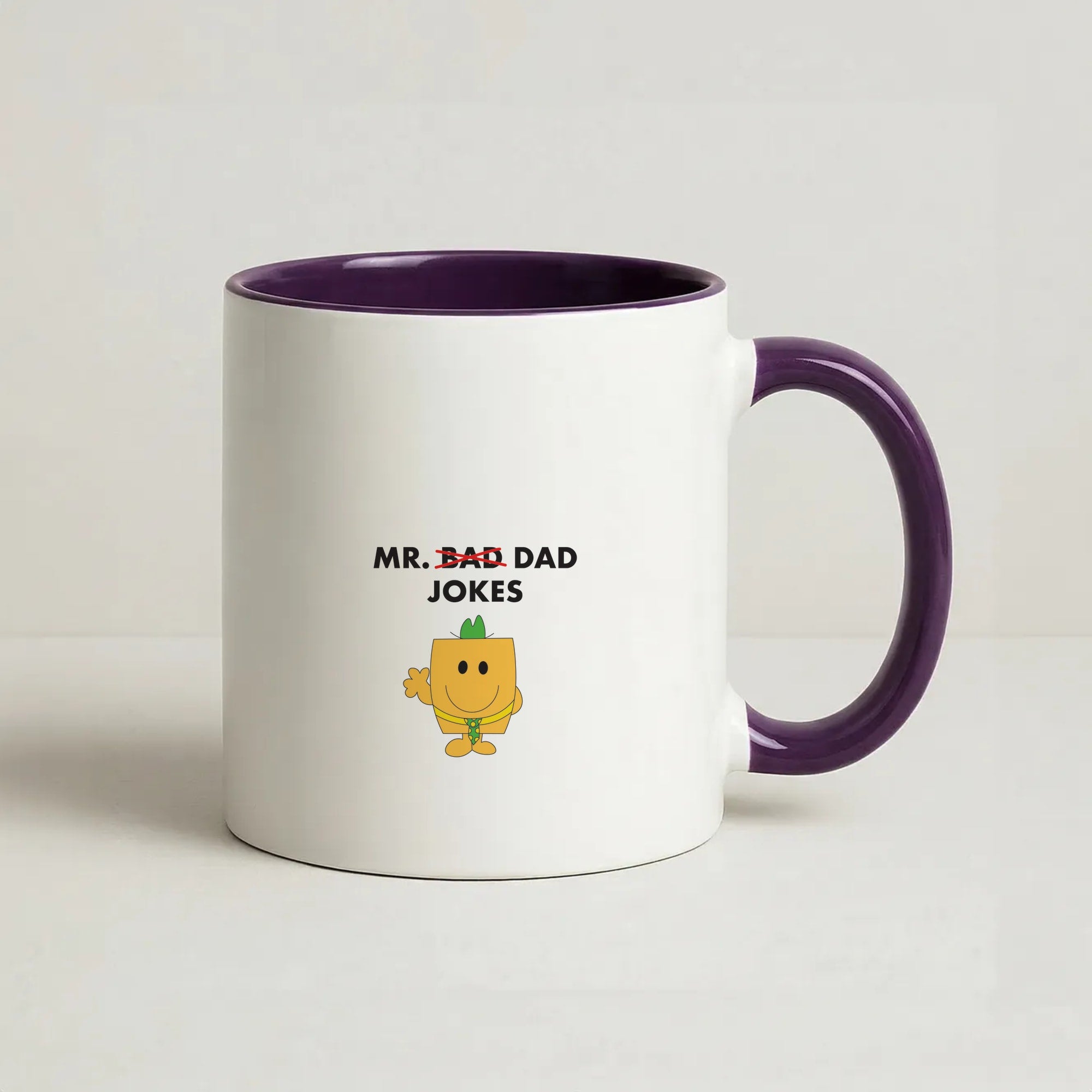 Mr Dad Jokes - Personalised Father's Day Coffee Purple Mug
