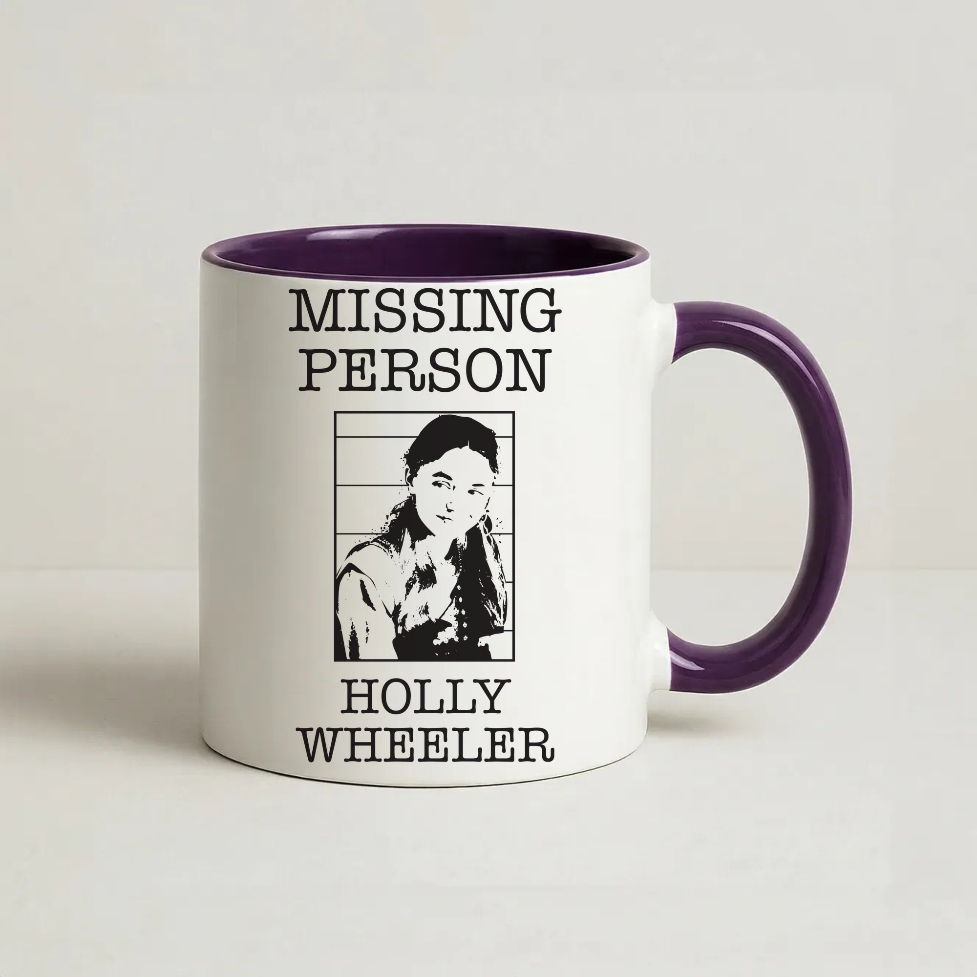 Missing Person Holly Coffee Purple Mug