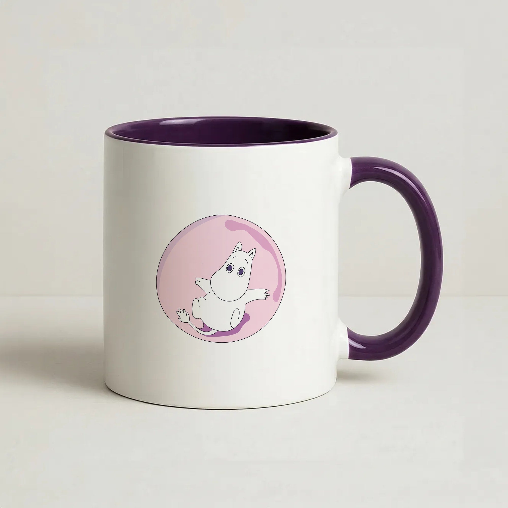 Moomin In A Black Bubble Coffee Purple Mug