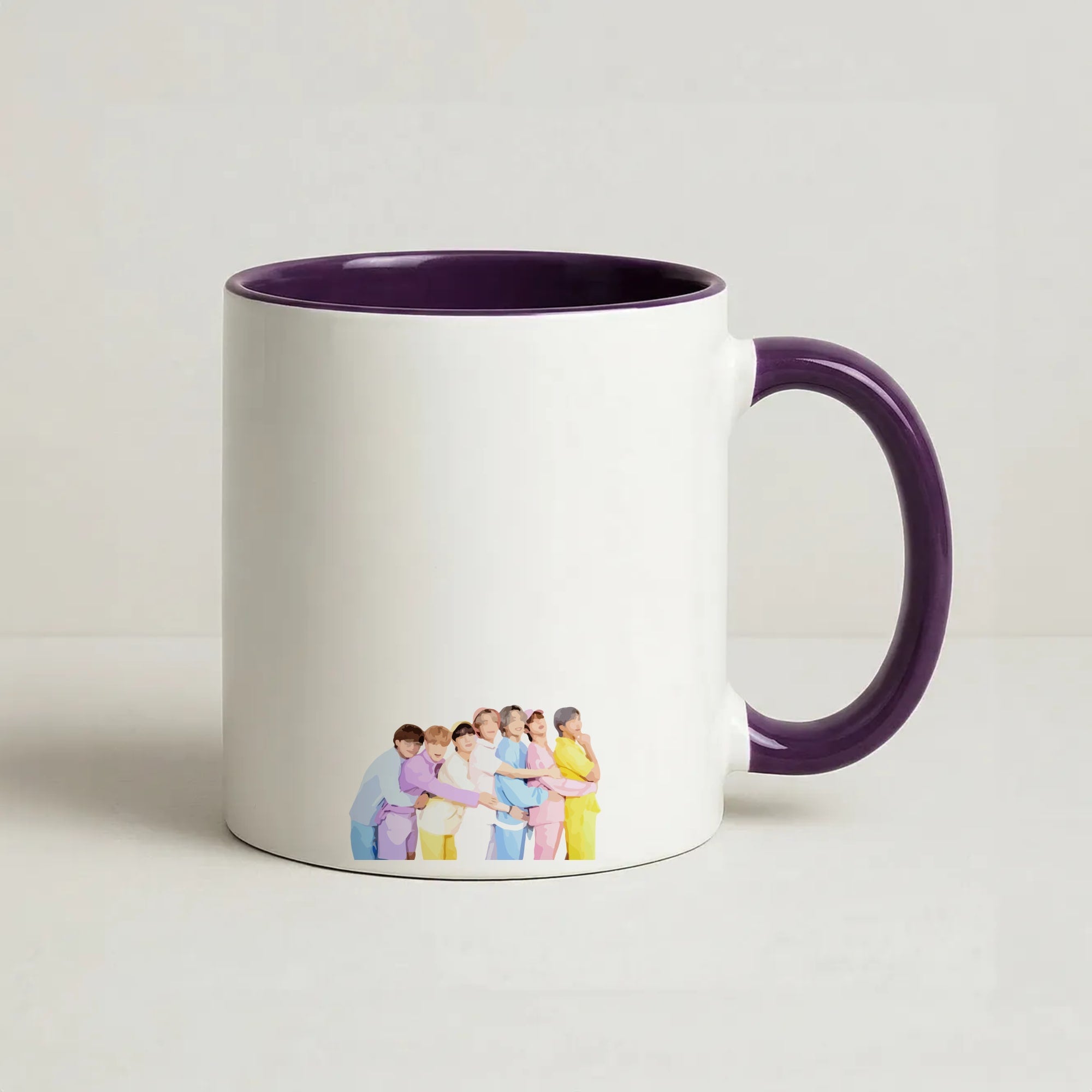 Colourful K-Pop Band Band Coffee Purple Mug