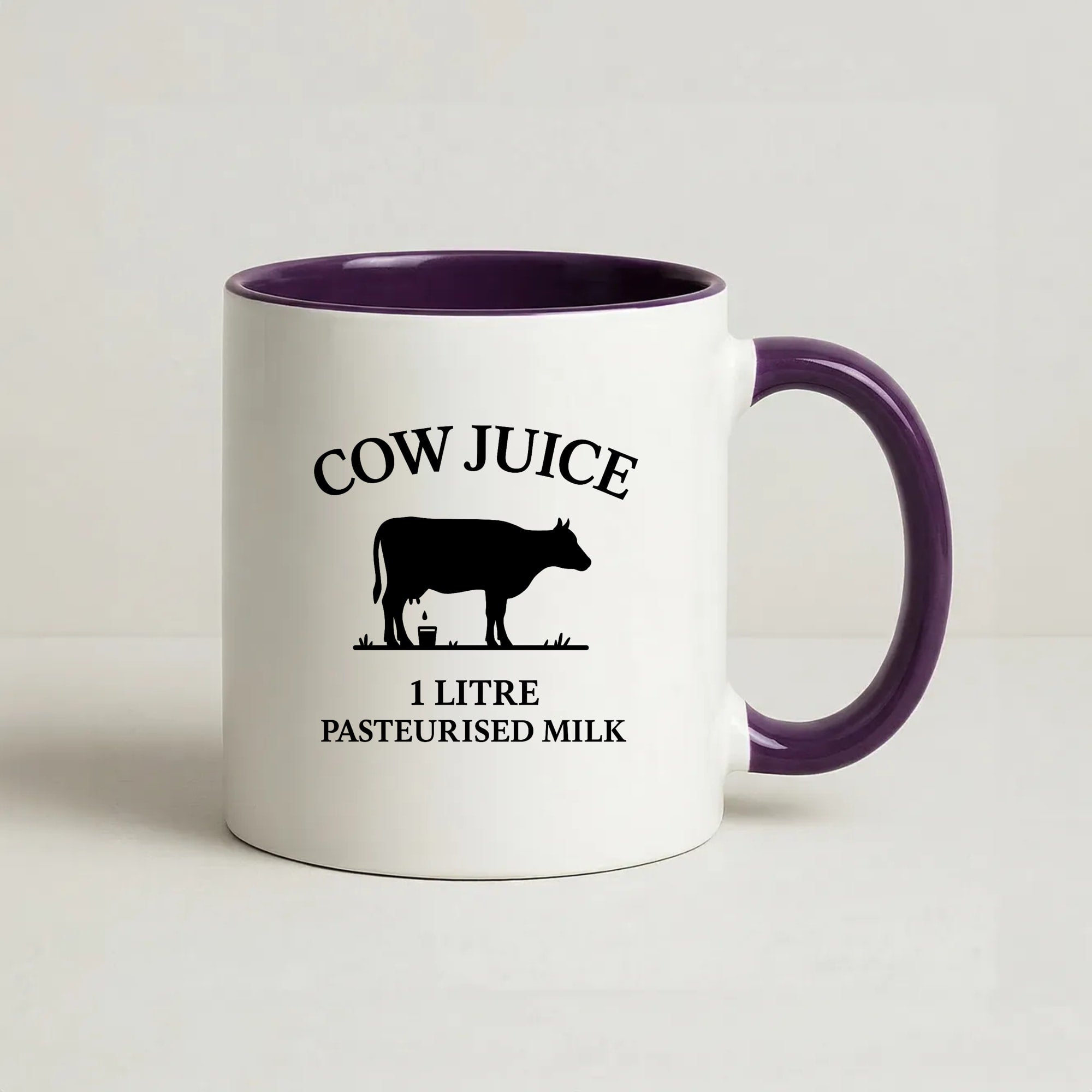 Cow Juice Coffee Purple Mug