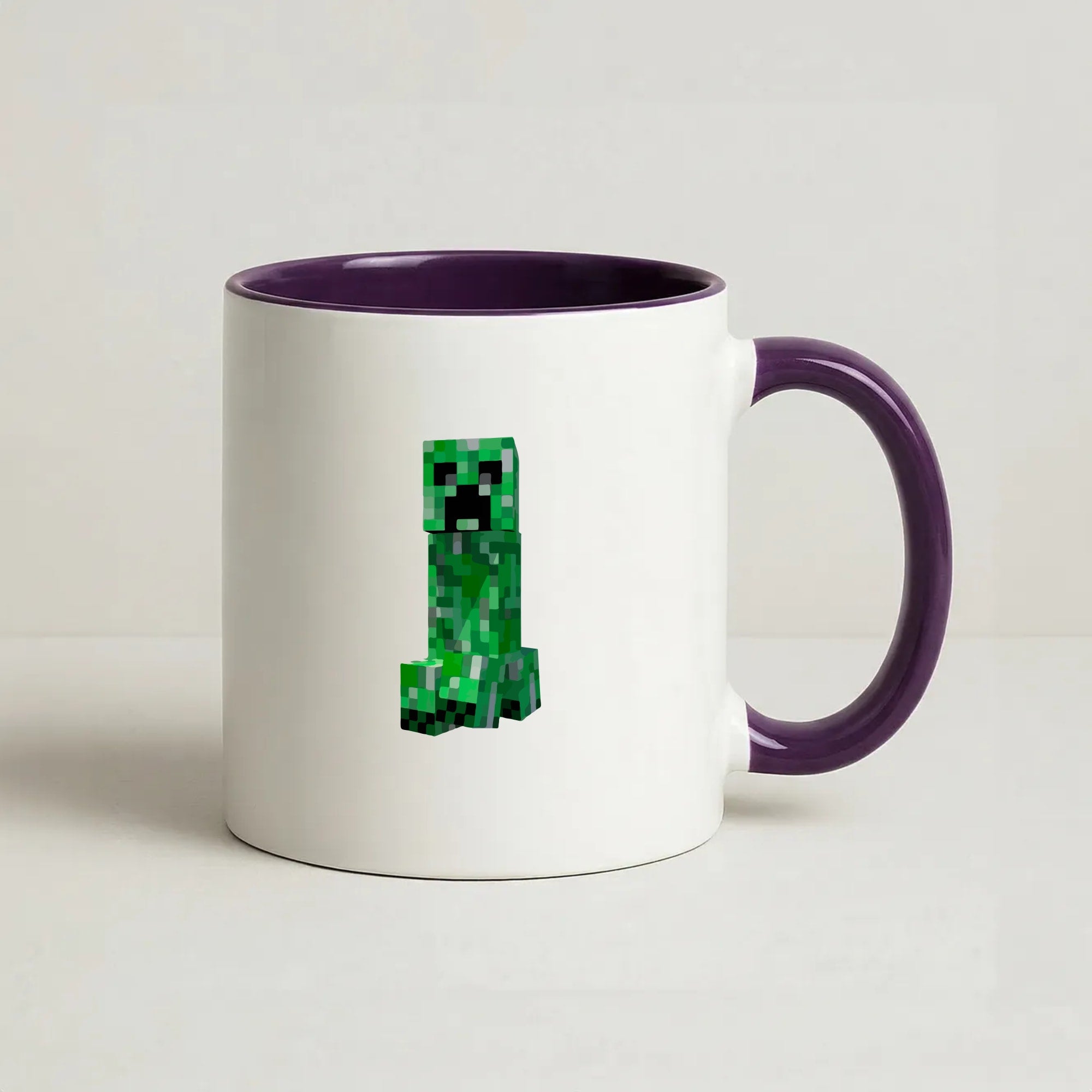 Mining Creeper Coffee Purple Mug