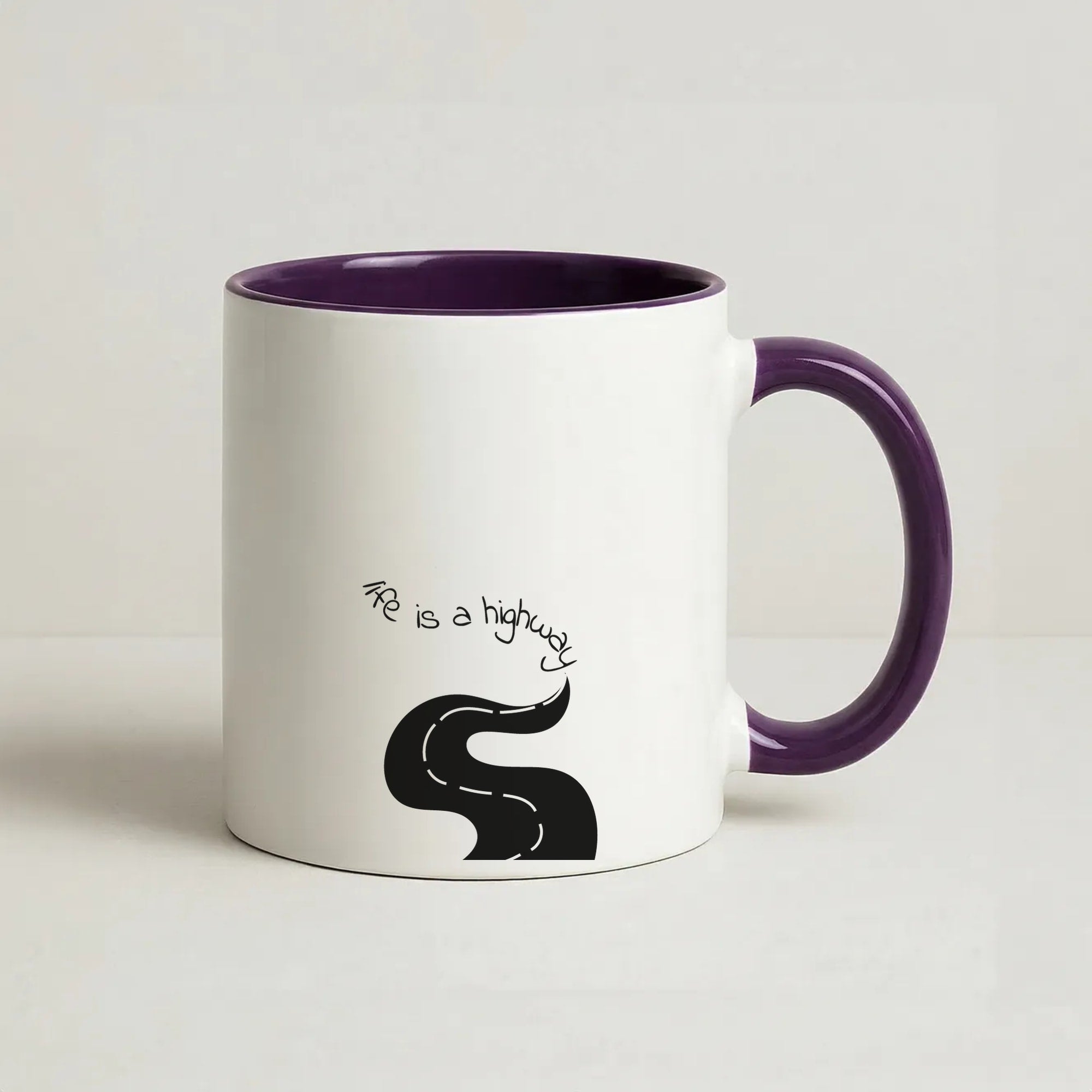 Life Is A Highway - Cars Coffee Purple Mug