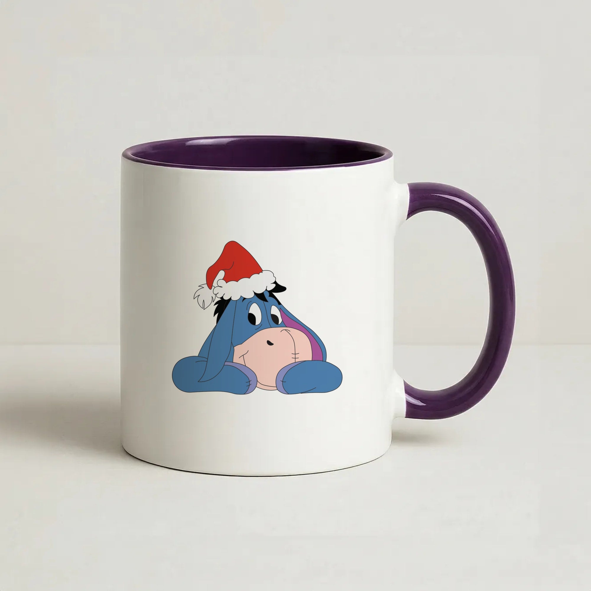 Donkey Pattern Christmas Coffee Purple Mug