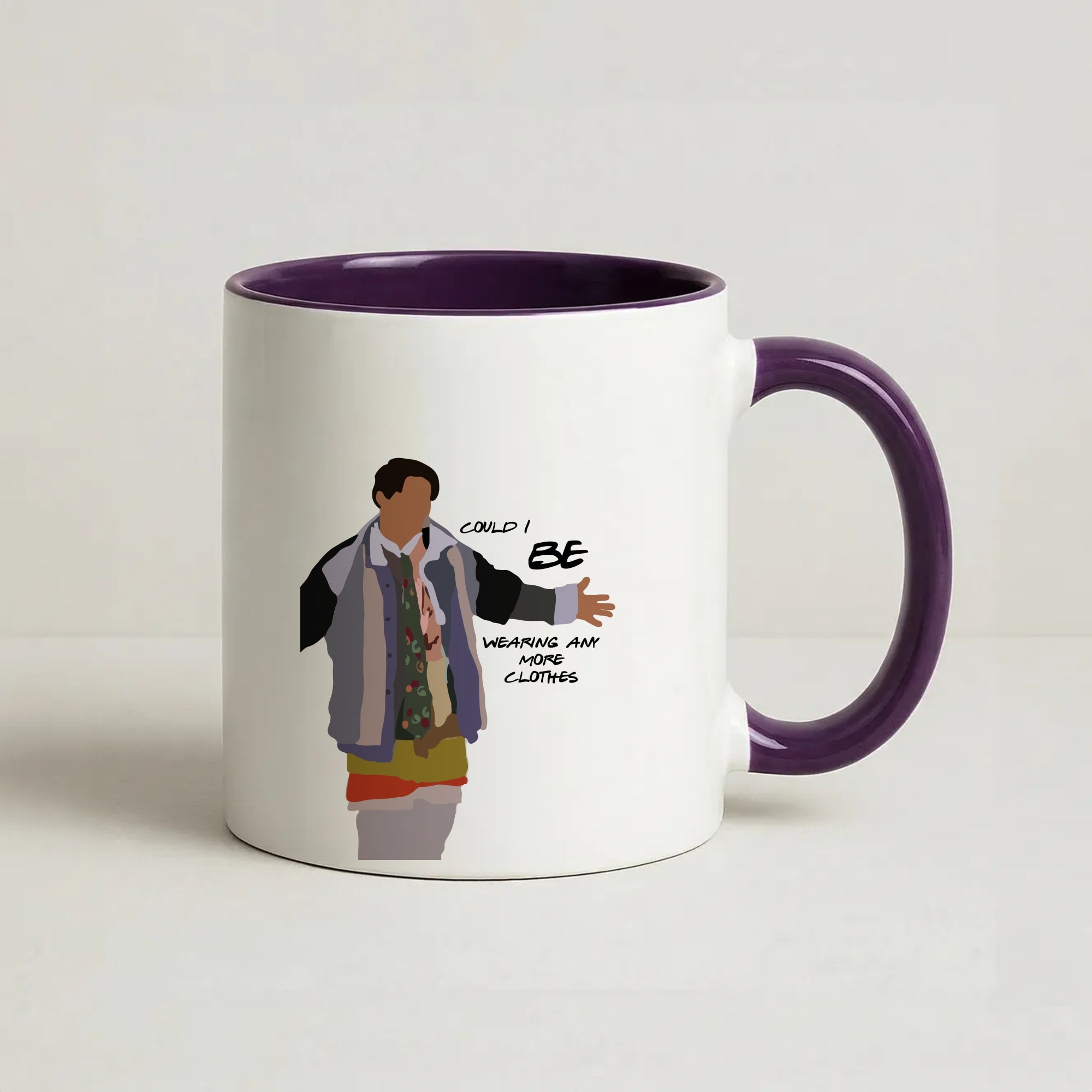 Could I Be Wearing Any More Clothes Coffee Purple Mug