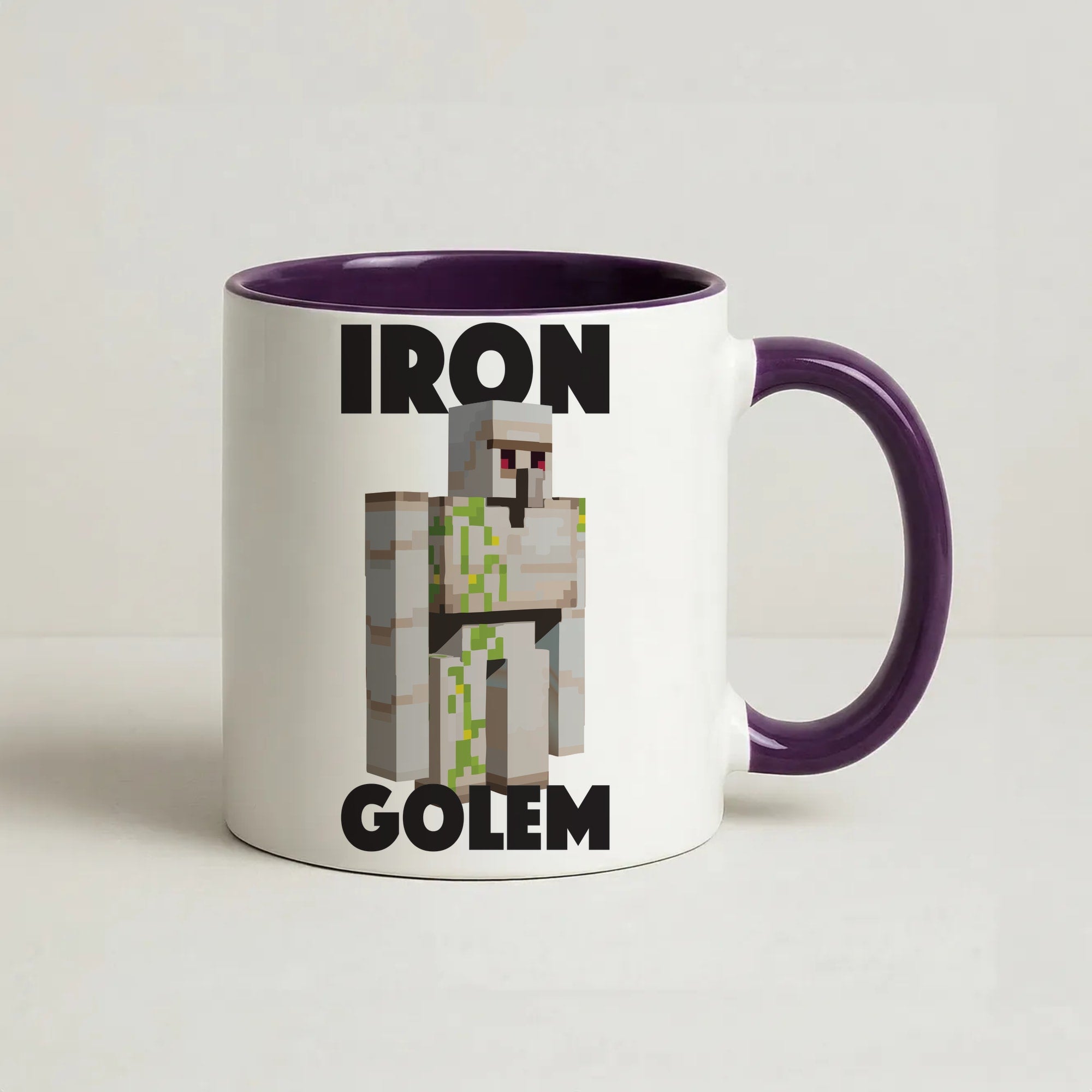 Iron Golem Coffee Purple Mug