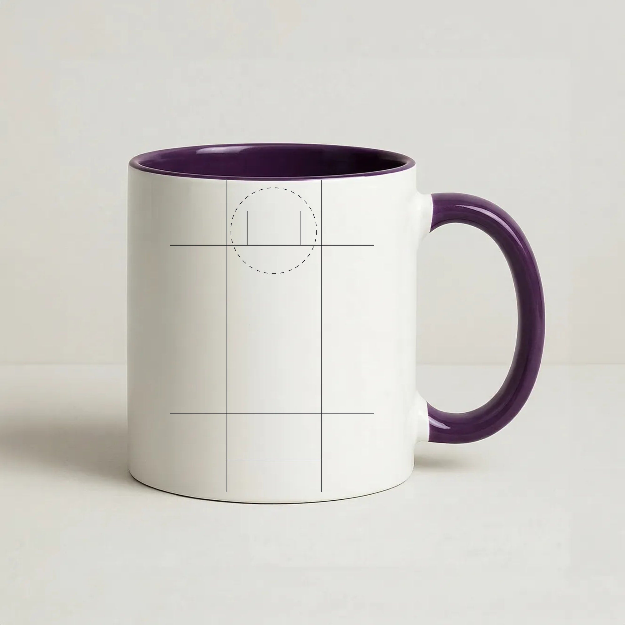 The Pitch - Cricket Coffee Purple Mug