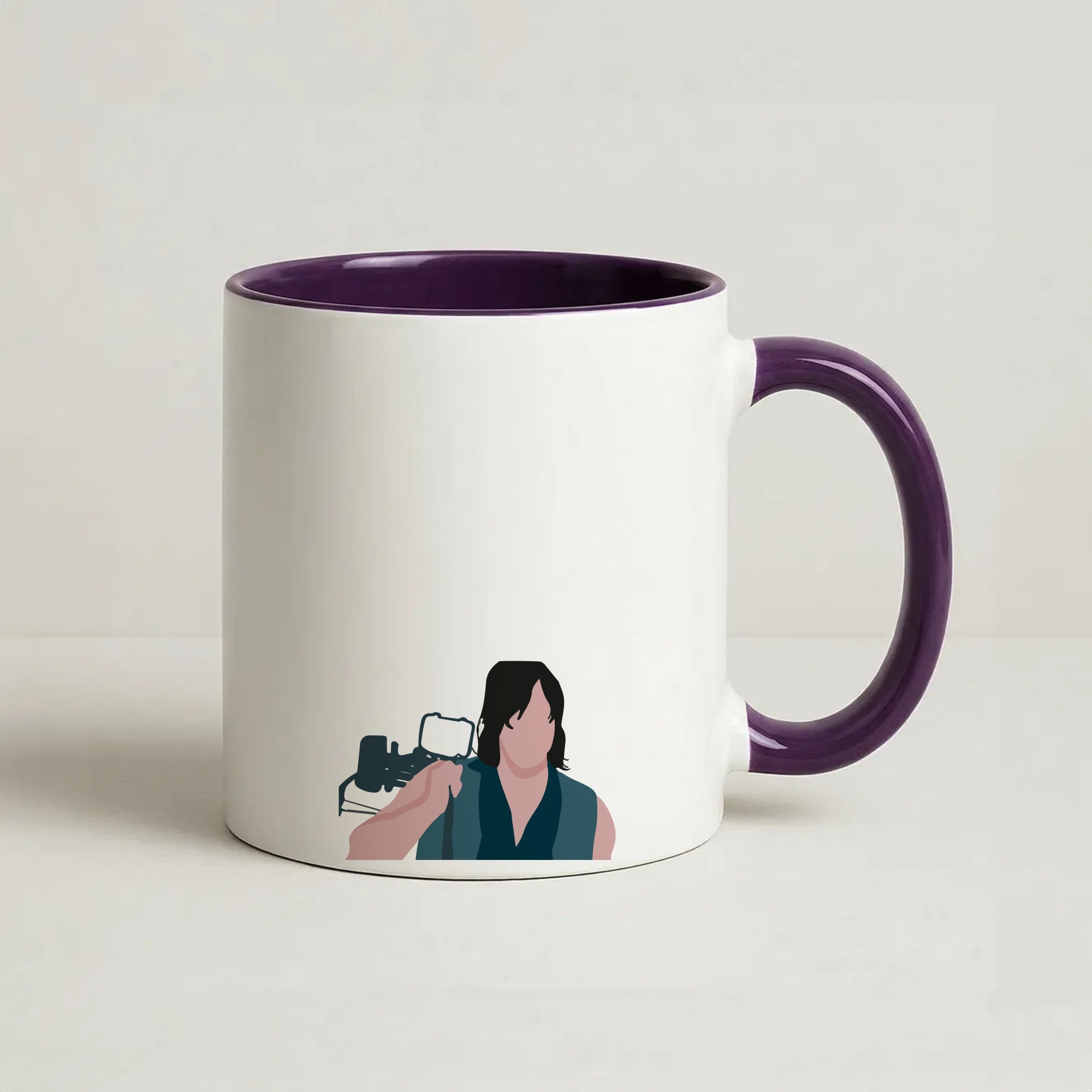 Daryl And His Crossbow - TWD Coffee Purple Mug