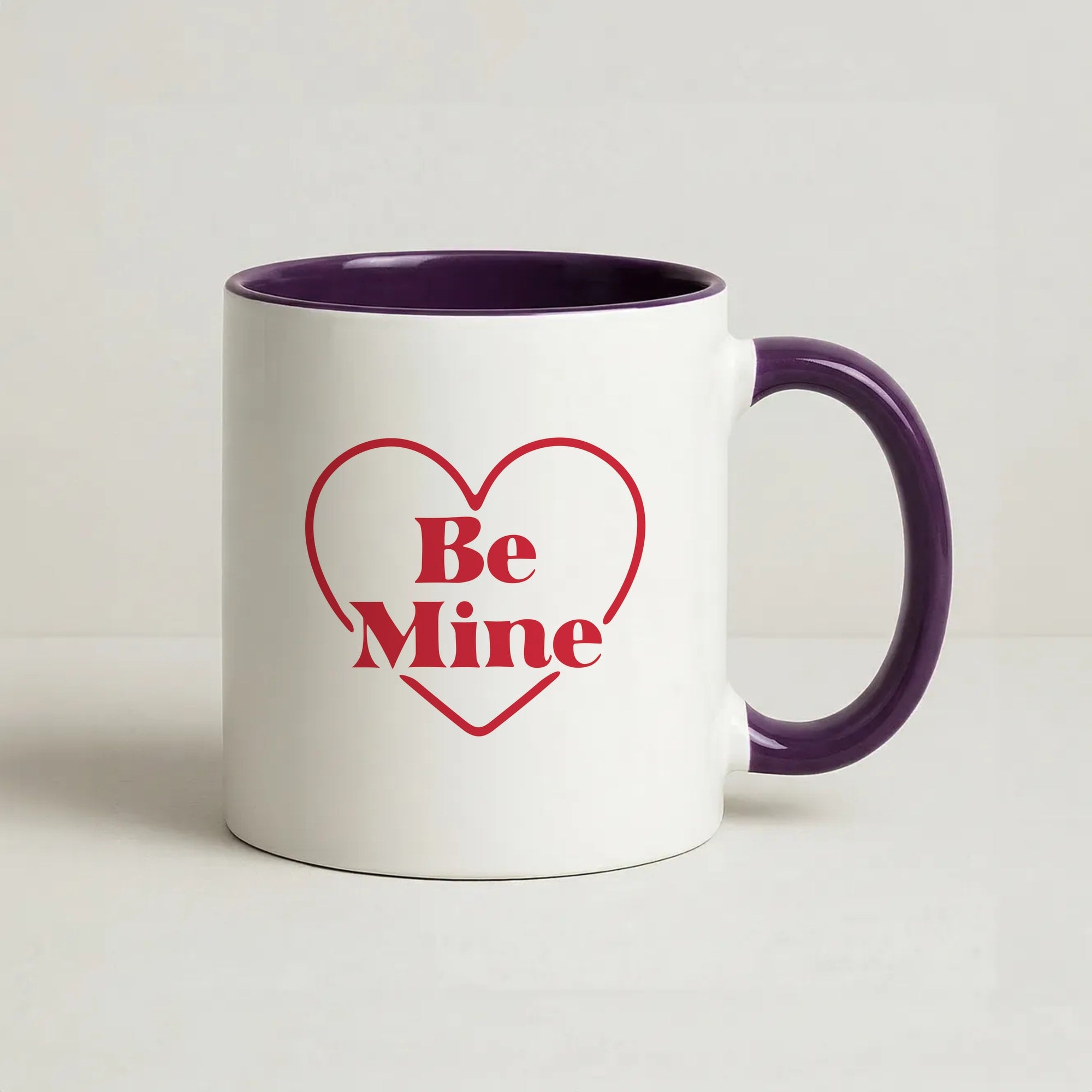 Be Mine Stripey Coffee Purple Mug