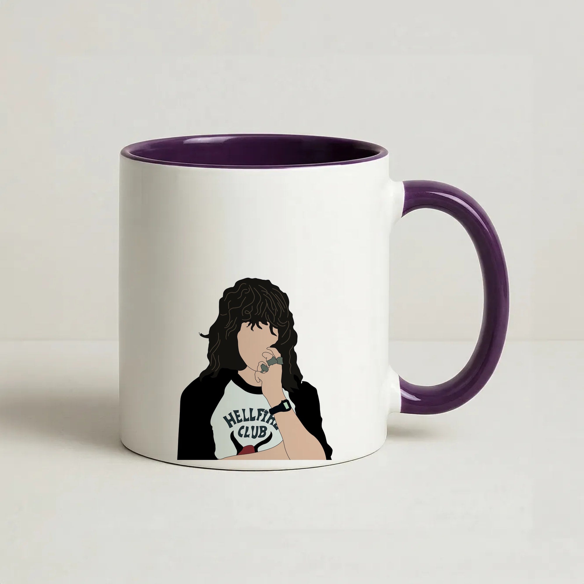 Eddie Munson Hellfire Coffee Purple Mug