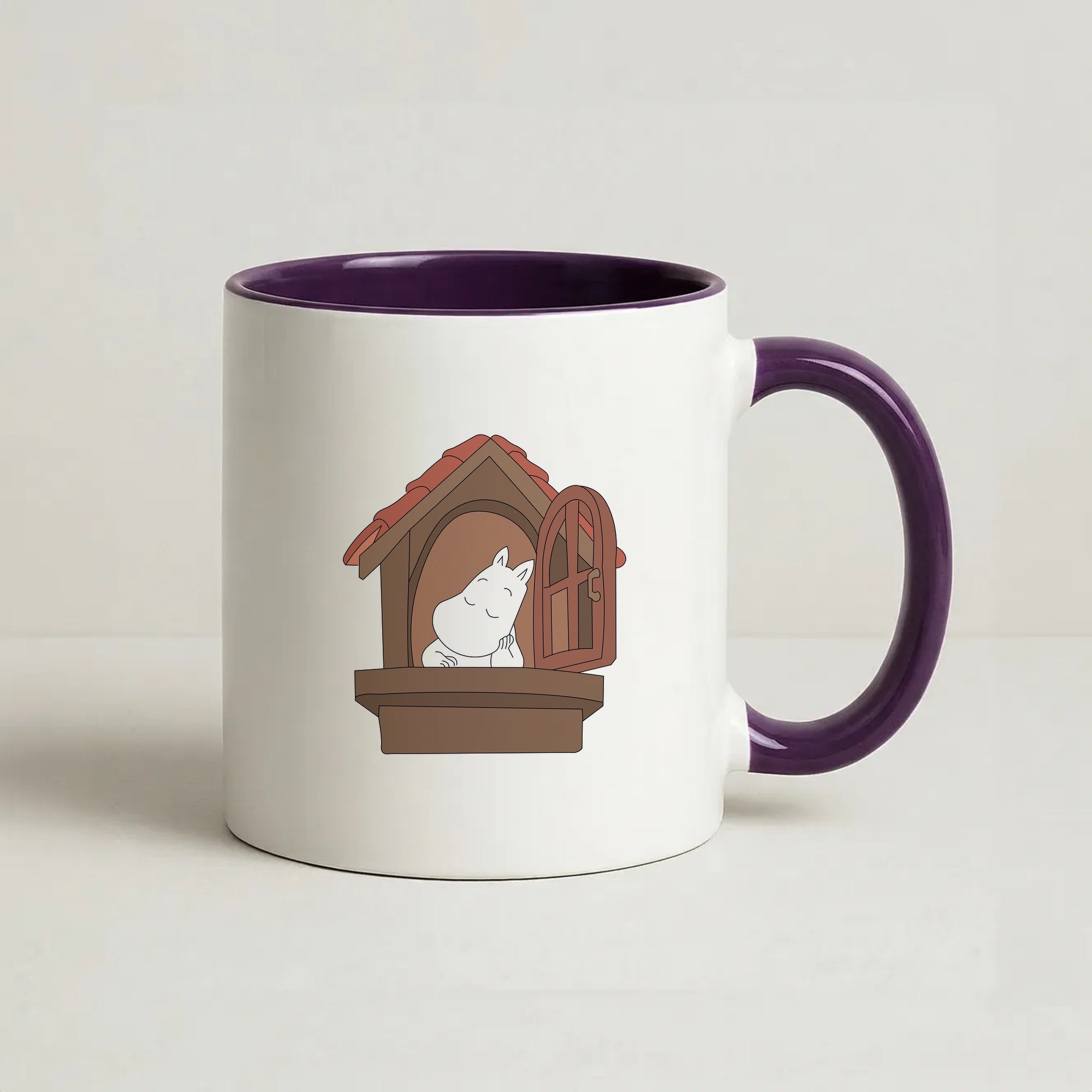 The Window Coffee Purple Mug