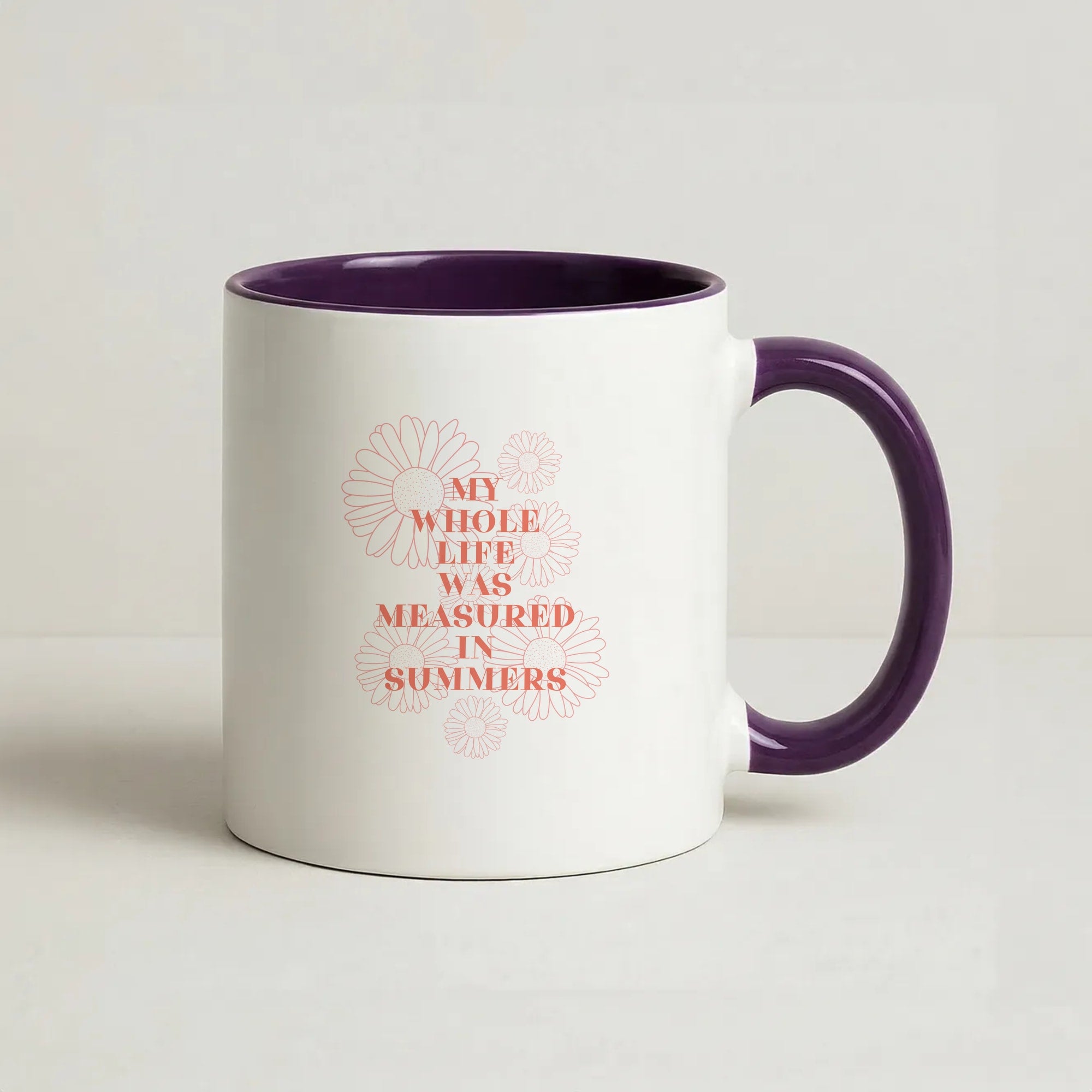 Dasies Quote Coffee Purple Mug